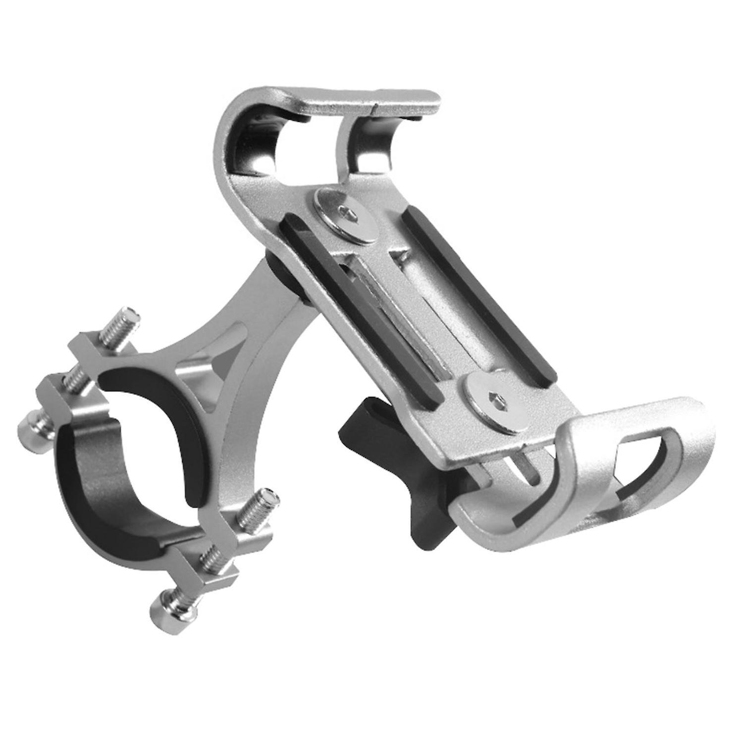 Handyhalterung Aus Aluminiumlegierung Für Mountainbikes/e-bikes/motorräder, Drehbar, Silber