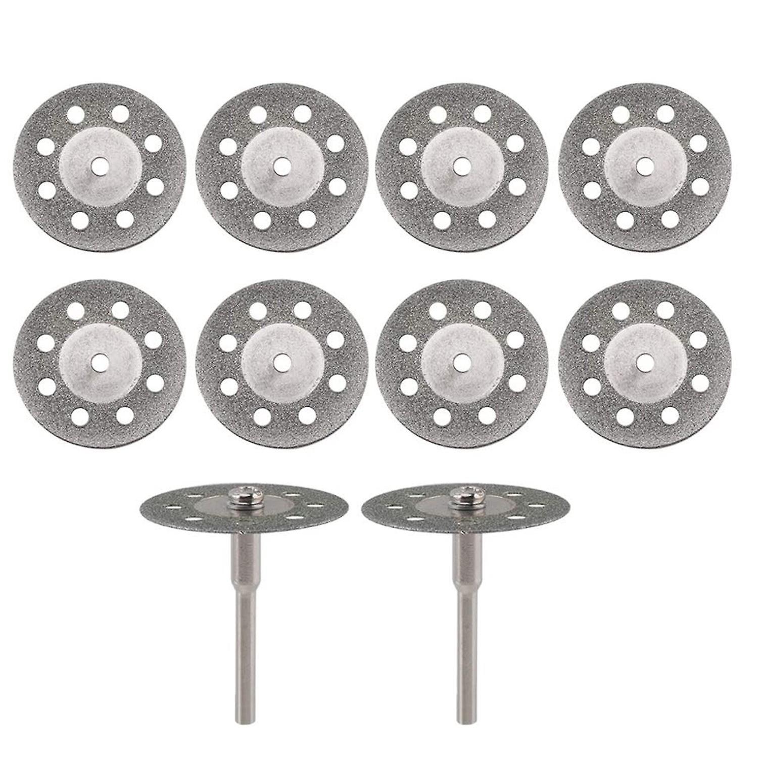10 Diamanttrennscheiben, 22 Mm Durchmesser, Mit 2 Ersatz-dornen (3 Mm) Für Dremel