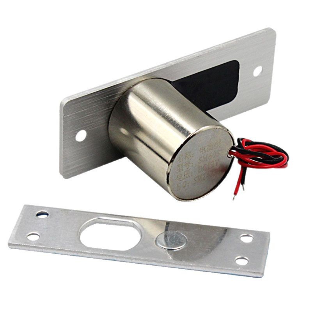 Sm603 Mini 12v/24v Wasserdichtes Einbau-elektroschloss – Elektromagnetisches Schloss Für Glas- Und Holztüren Mit 5-adrigem Rückleiter, 1 Stück, Silber