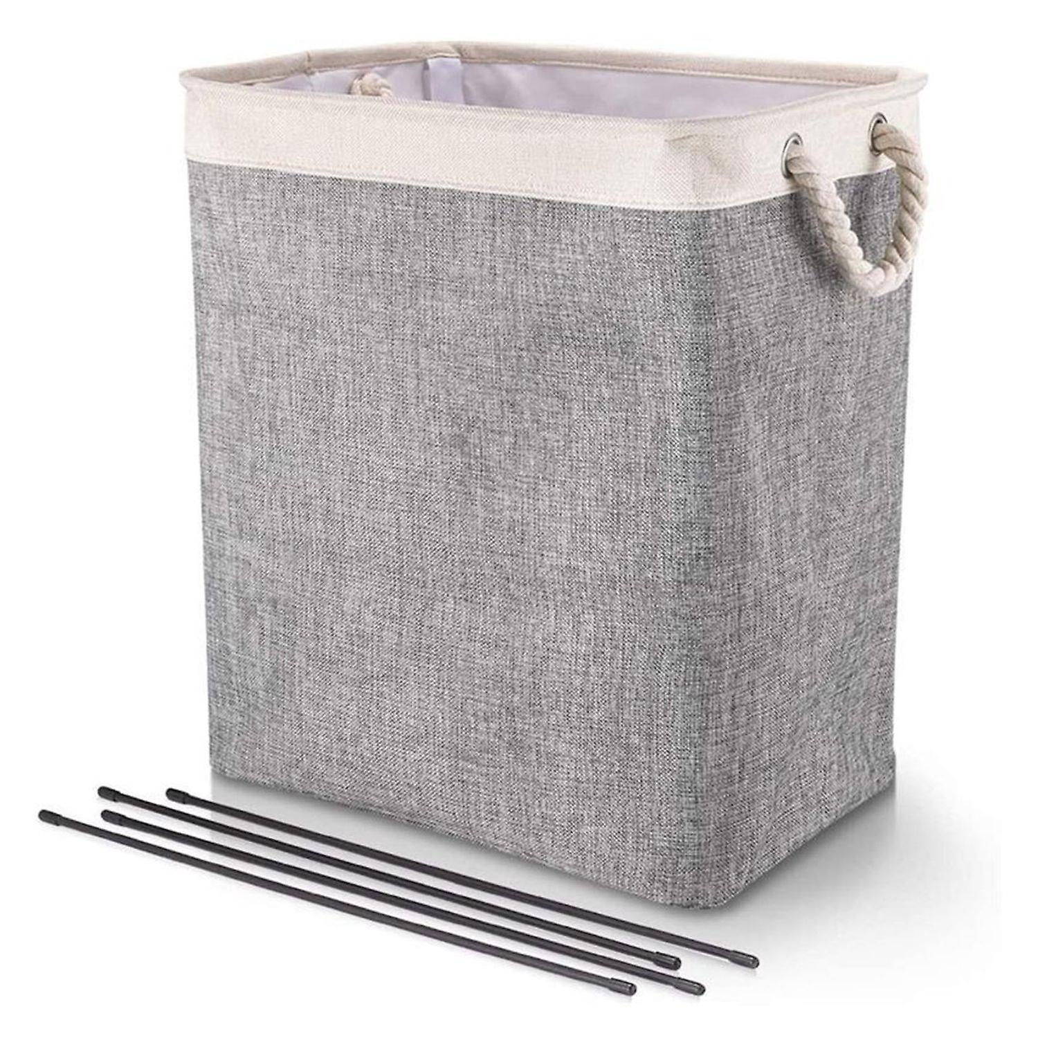 Zusammenklappbarer Wäschekorb, Praktischer Stoffkorb Für Babykleidung, St-beige - Grau-