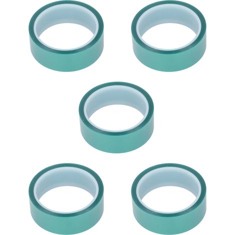 5 Stück Abdeckband, Grün, 33 Mm Breit, 33 M Lang, Spritzlackierschutz, Pet-hochtemperaturband