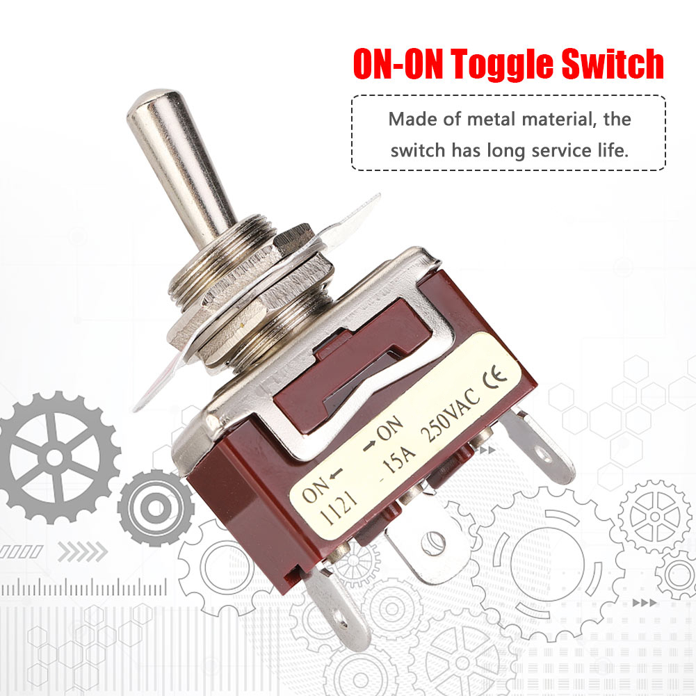5 Stück Ein-/ausschalter Spdt 12 Mm 3-polig 2-positionen 15 A 250 V