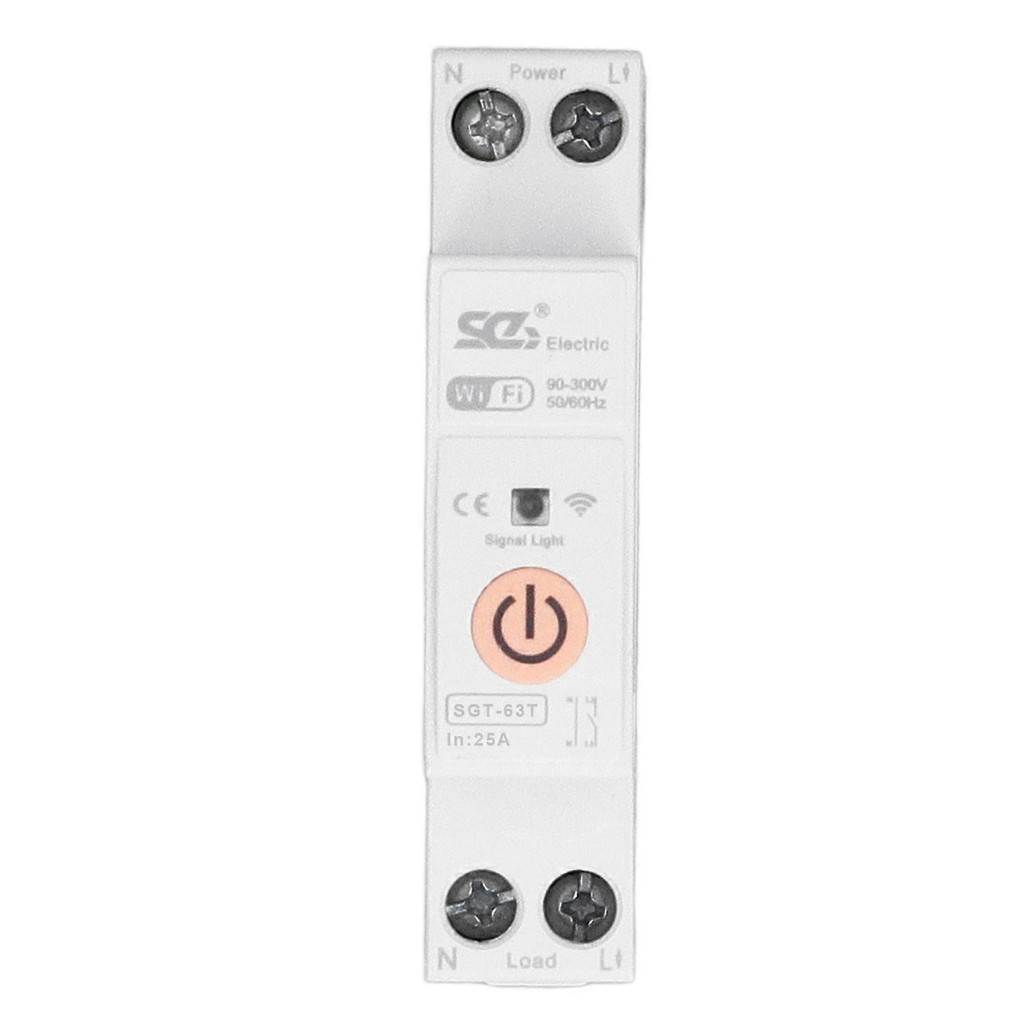 Din-schienen-leistungsschalter Mit Fernbedienung Und Intelligentem Wlan-schalter Für Haushaltsgeräte, Ac 90–300 V, 2-polig, 25 A