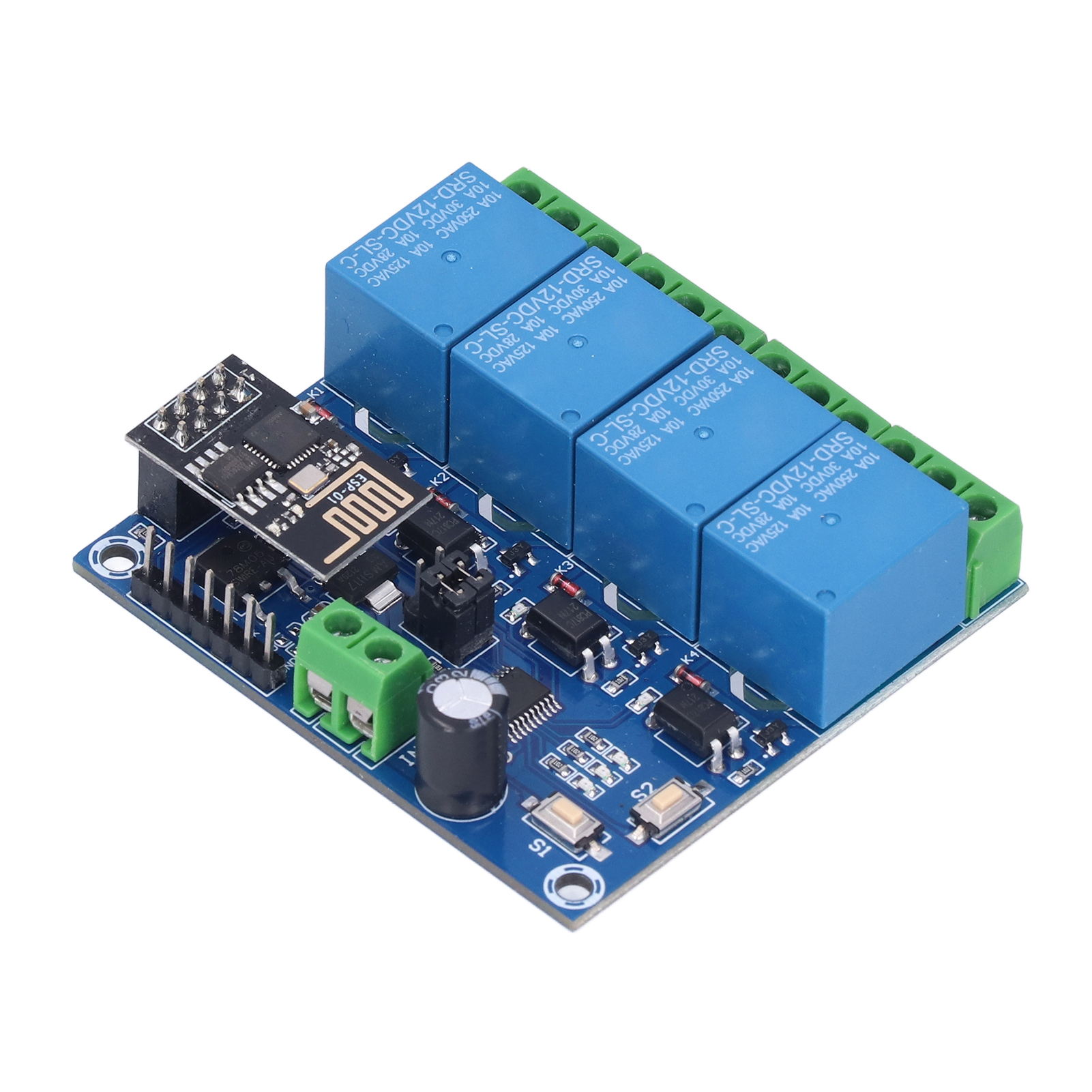 Wlan-relaismodul Mit 4 Kanälen, Fernsteuerung Per Smartphone-app Für Smart-home-systeme, Esp826612v