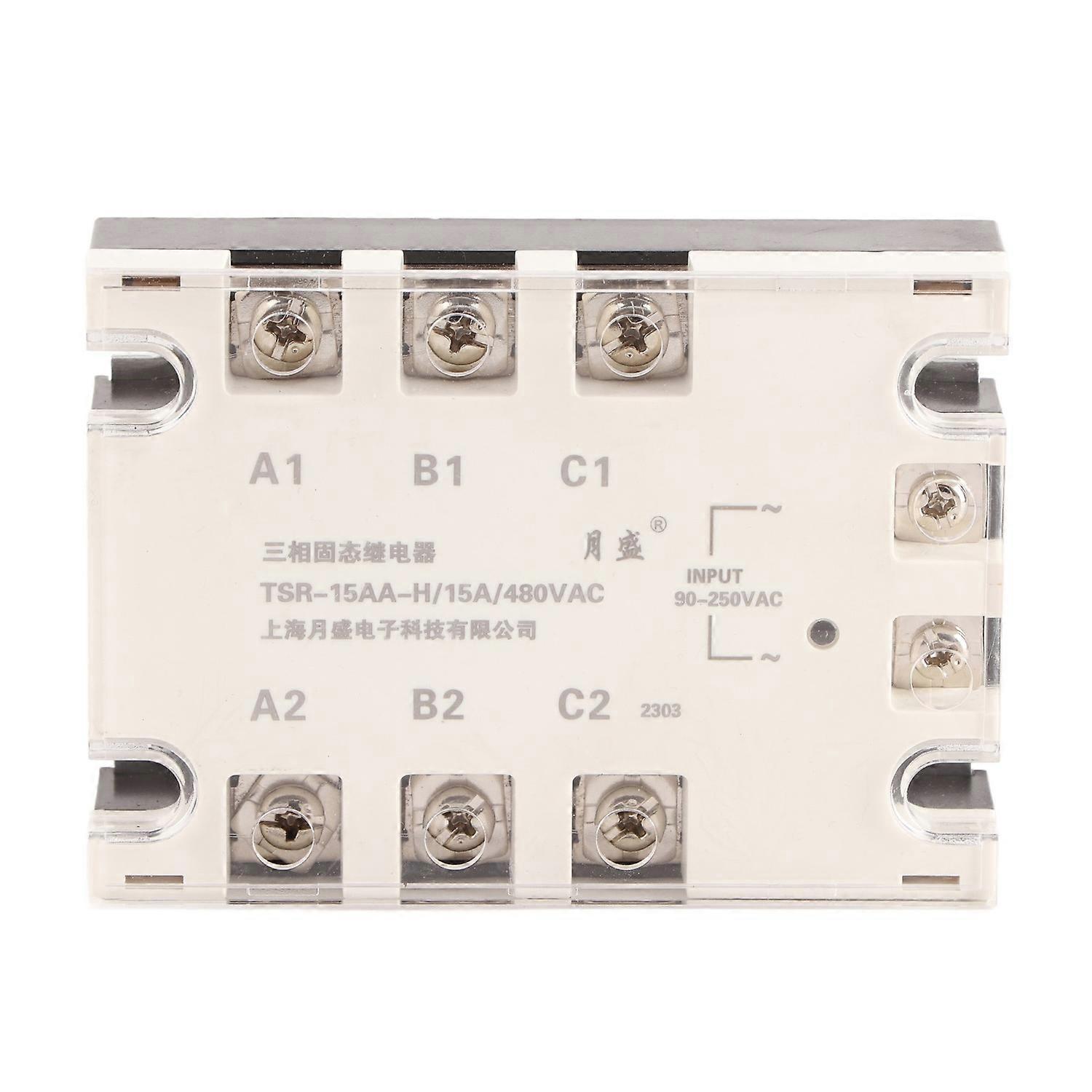 Dreiphasen-halbleiterrelais, Schnelle Schaltzeiten, Geräuschlos, Wechselstrom-zu-wechselstrom-ssr, 90–250 V Ac Bis 24–480 V Ac, Tsr 15