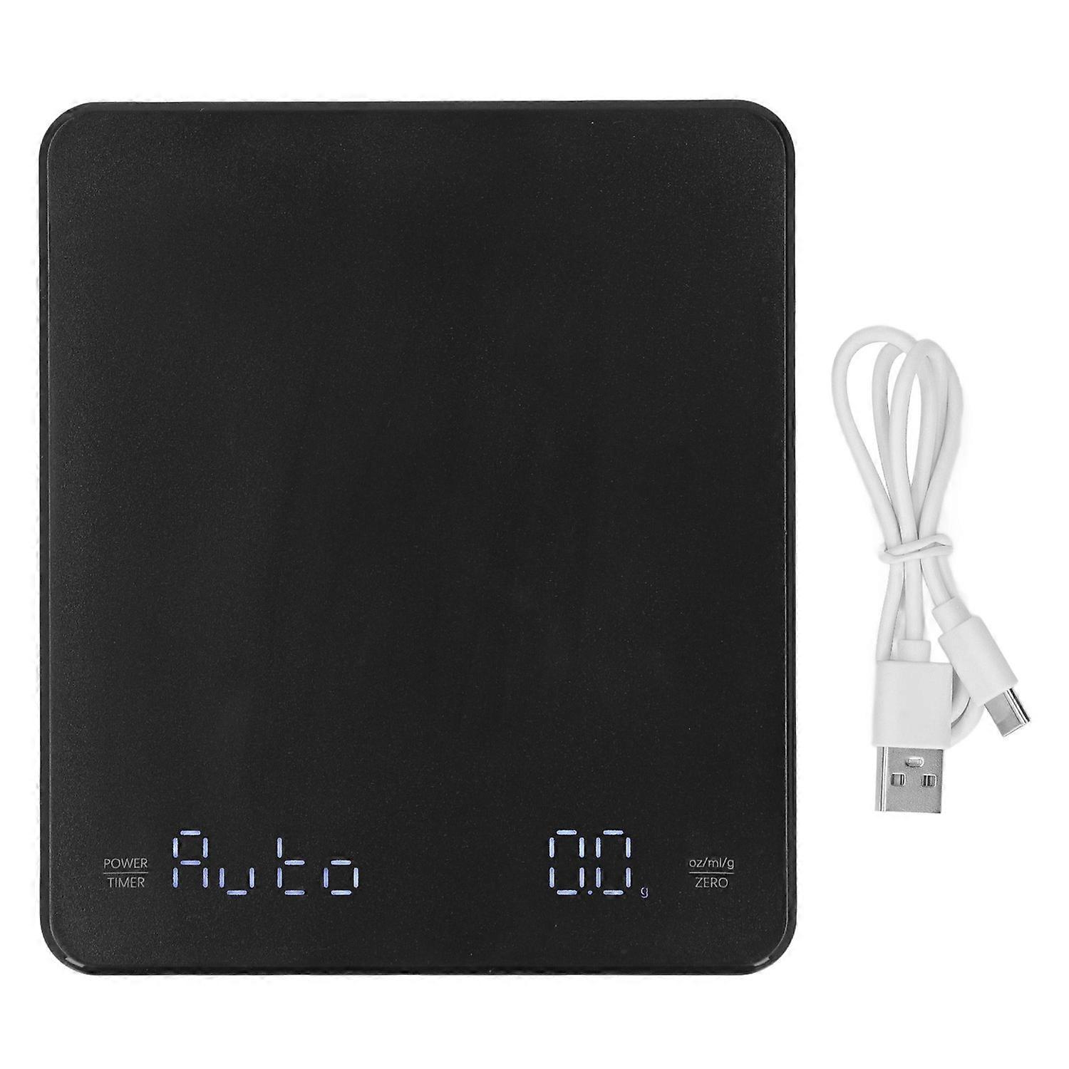 Kaffeewaage Mit Timer, Intelligent, Wiederaufladbar, 0,1 G, Digital, Elektronisch, Tischgerät, Präzise, Sekundengenau