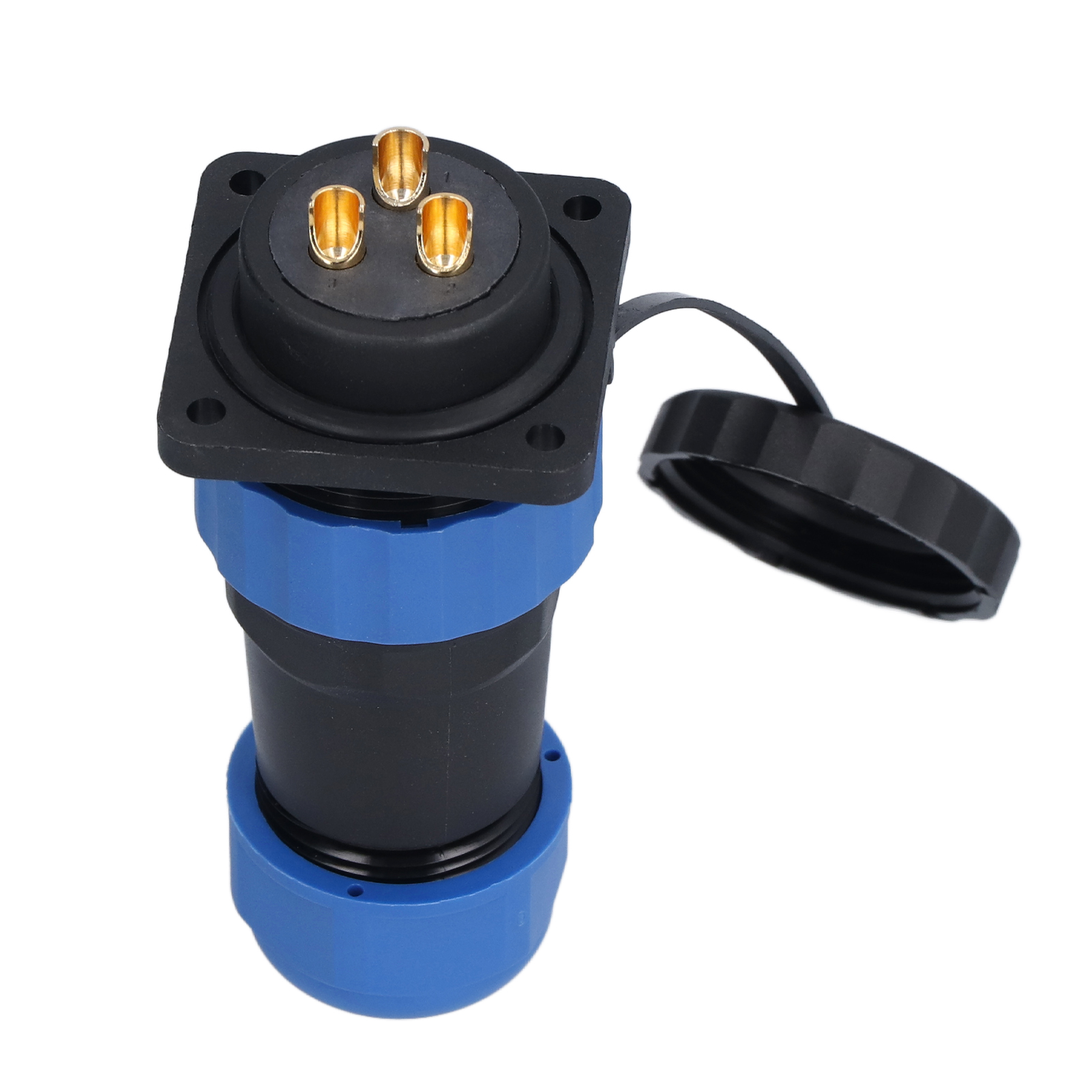Wasserdichter Vierkantstecker Mit 4 Löchern, Ip68-zertifiziert, Luftfahrt-stromanschluss 380 V 45 A Für Kabel Und Leitungen, Sp283-pin