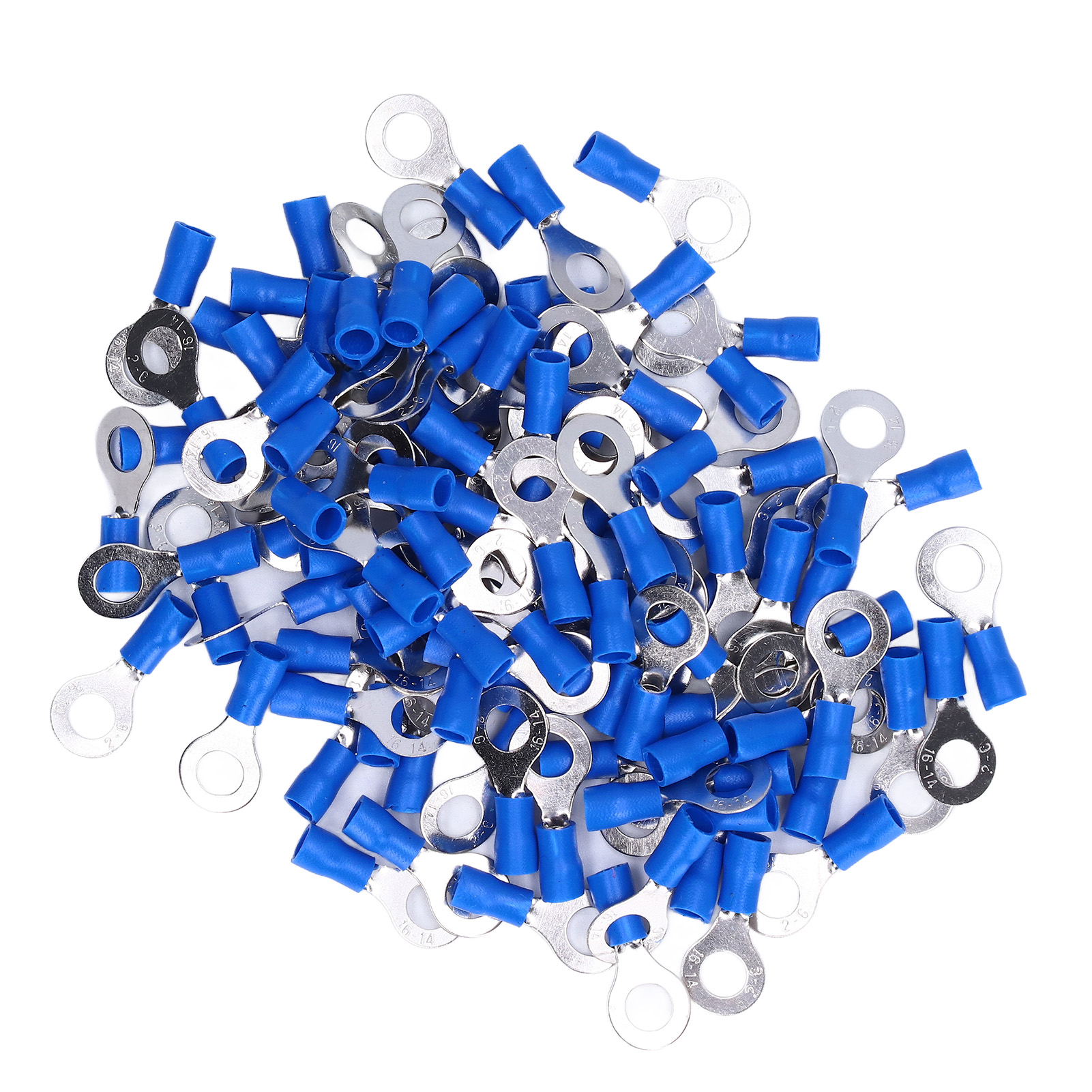 100 Stück Vorisolierte Ringkabelschuhe Aus Kupfer Und Pvc, Crimp-anschlussklemmen Für Maschinen, Awg 16–14