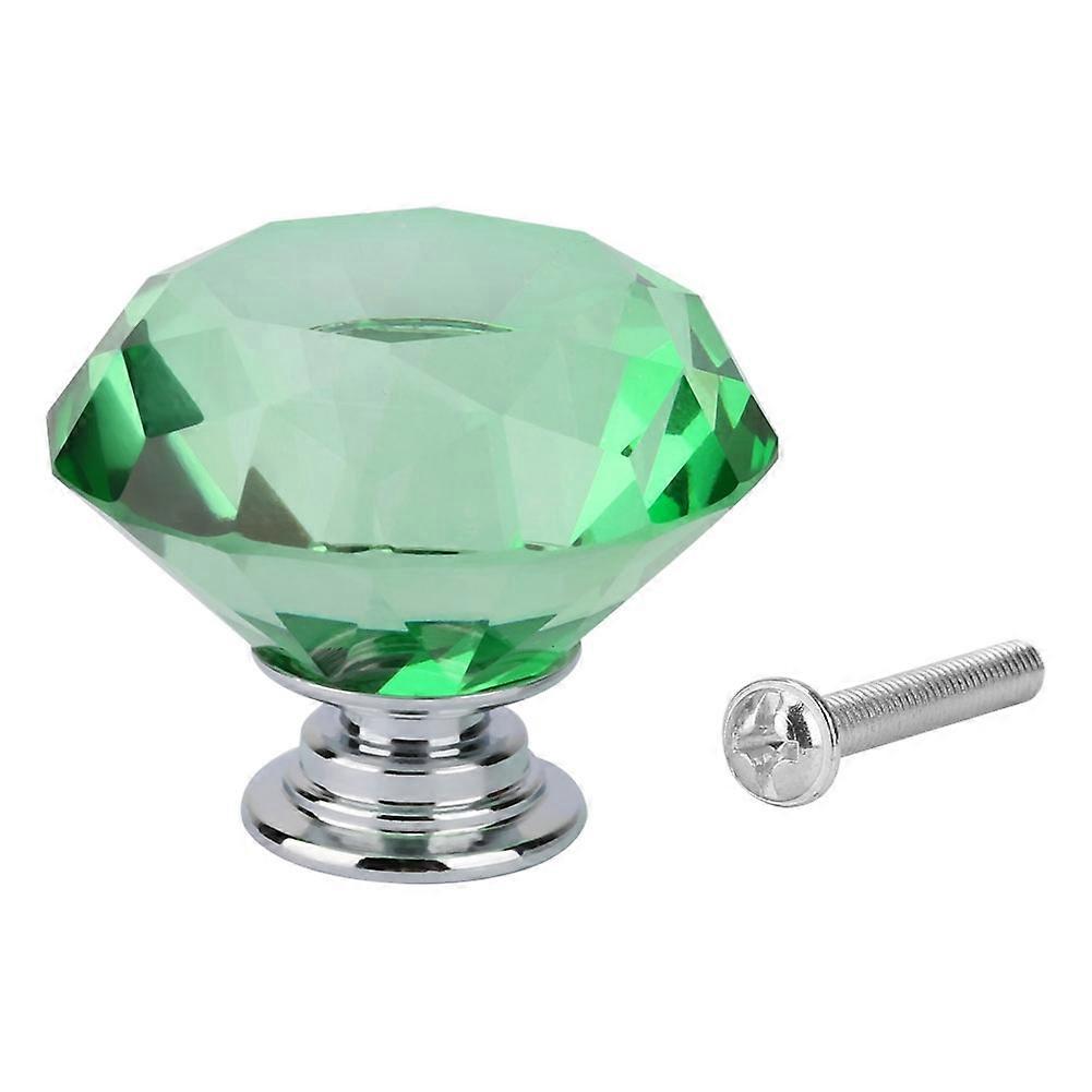 Stück Schubladengriff Aus Kristallglas In Diamantform (701 A-40 Grün)