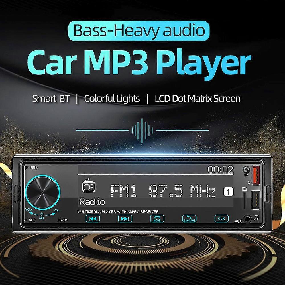 Single-din-autoradio Mit Mp3-player, Fm-radio, Touchscreen-bedienung Und Freisprechfunktion