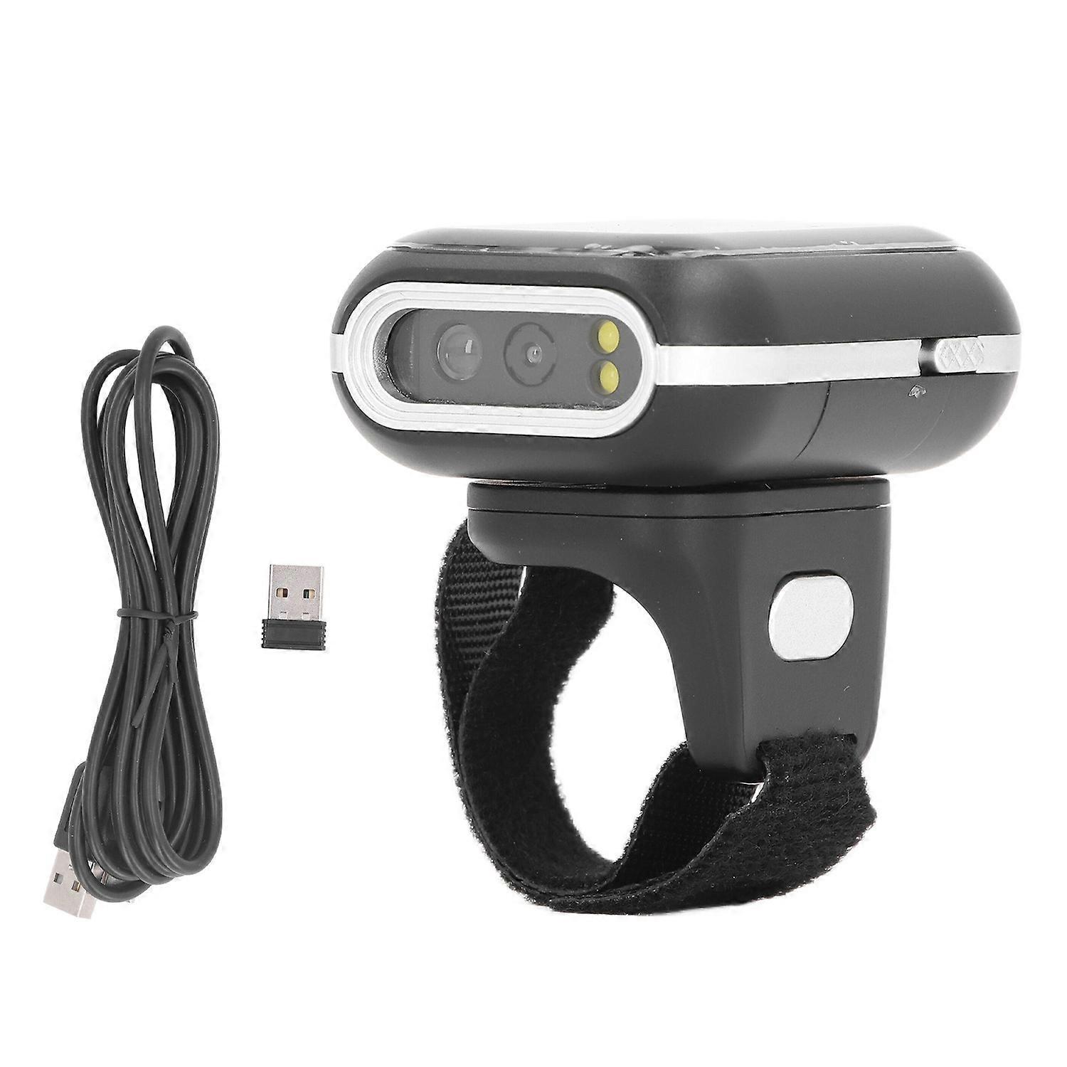 Ring-barcode-scanner, 2,4 Ghz Kabellos, Bluetooth, 2d-code-lesegerät, Tragbares Finger-barcode-scan-tool