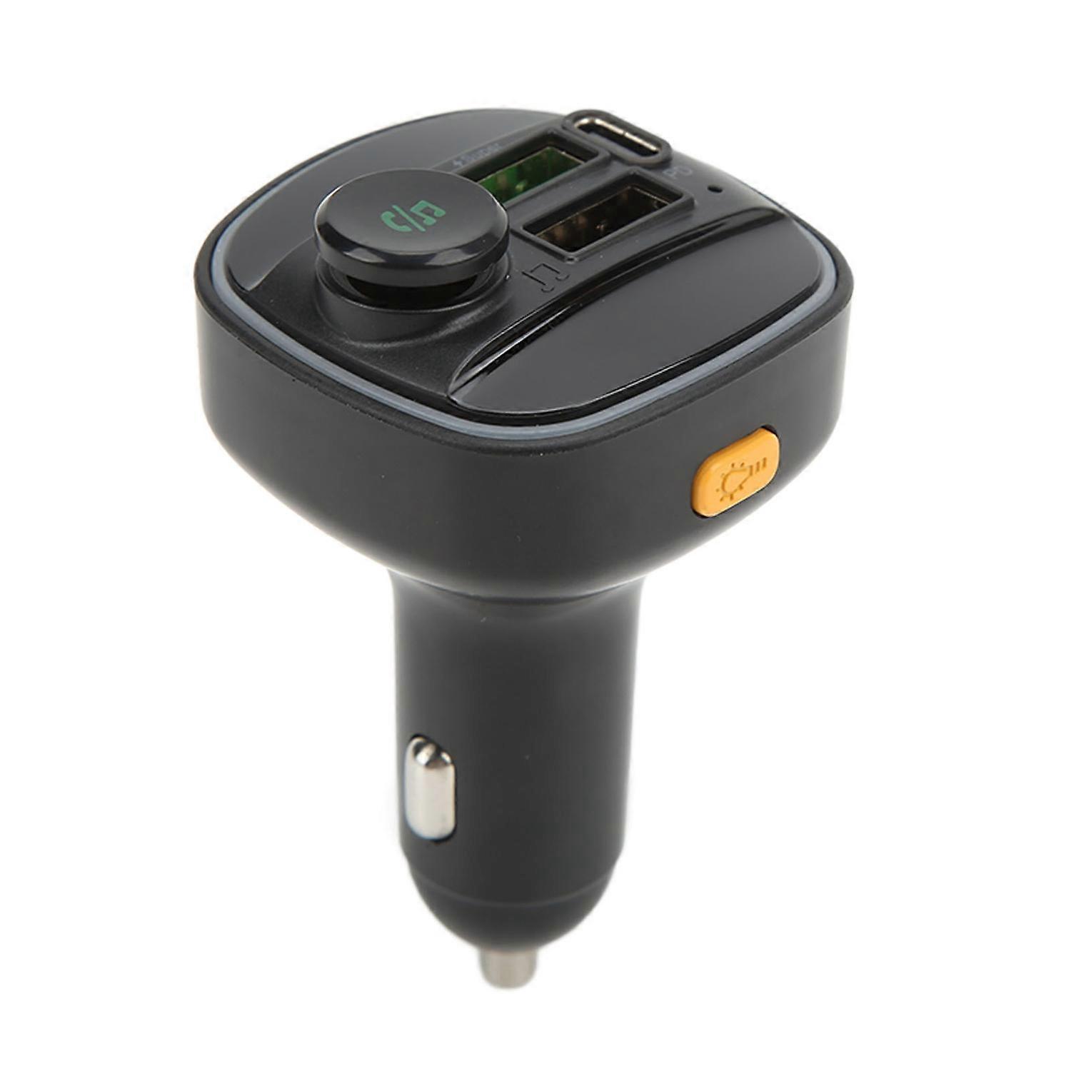 Kabelloser Bluetooth-fm-transmitter, Mp3-audioplayer, Dual-usb-typ-c-ladegerät, Freisprechfunktion, 7-kanal-lautsprecher
