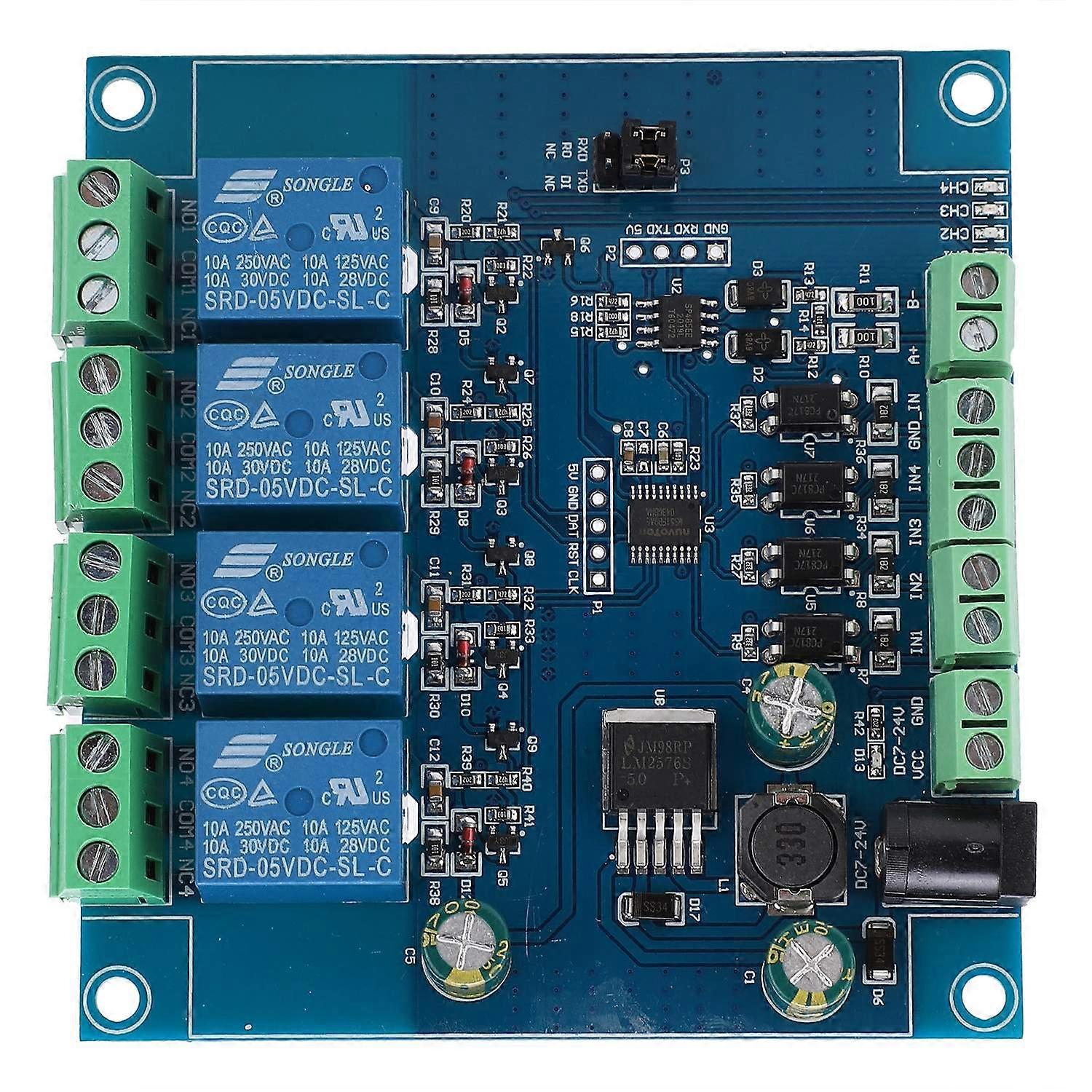Relaismodul Mit 4 Kanälen, Schalter Für Ein- Und Ausgänge, Steuerplatine, Dc 7-24v
