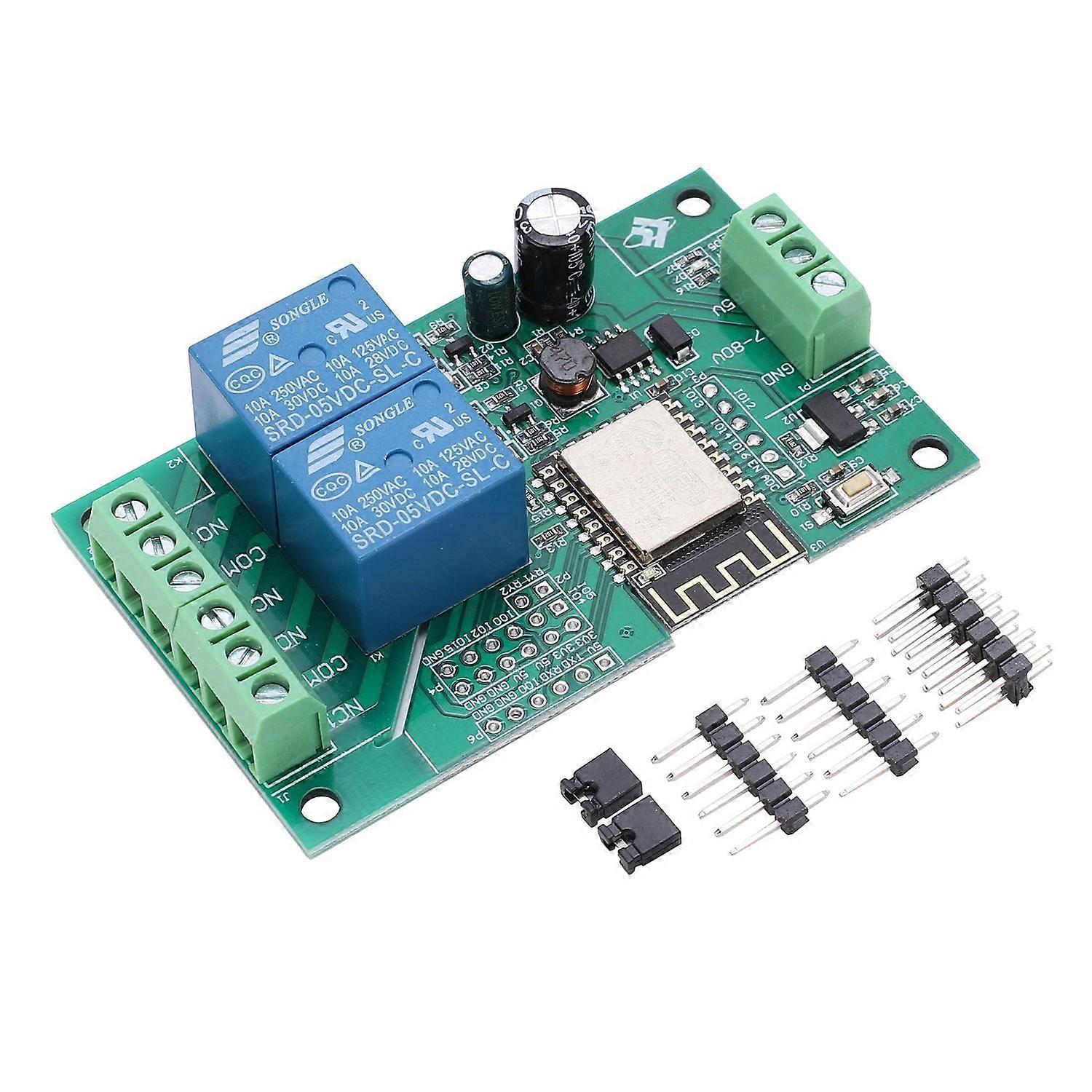 Wi-fi-relaismodul, Zweikanal-leiterplatte, Dc 880v Für Esp8266, Sekundärentwicklung, Lernen