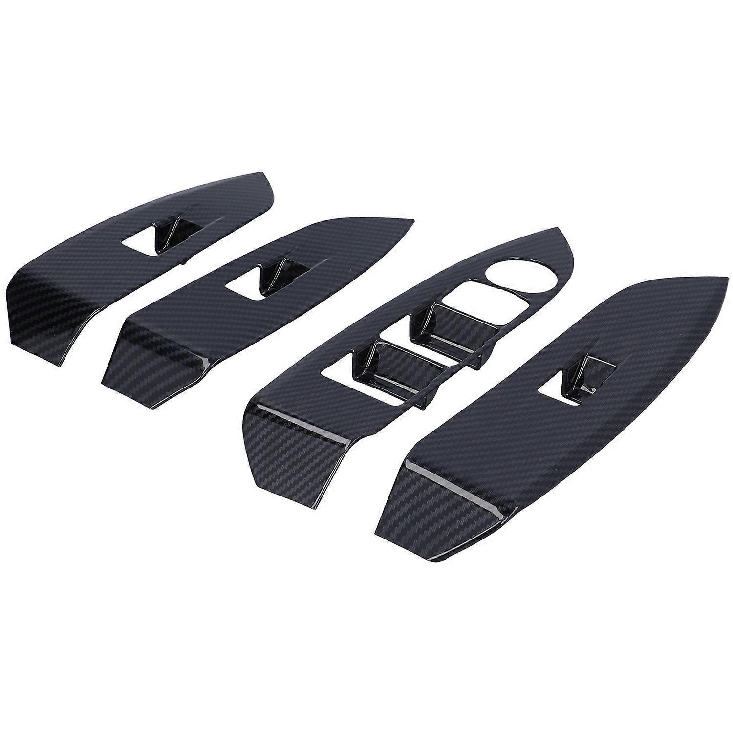 4-teiliges Fensterheberschalter-panel-abdeckungsset Aus Kohlefaser Als Ersatz Für Mazda Cx-3 Cx3 2016-2021