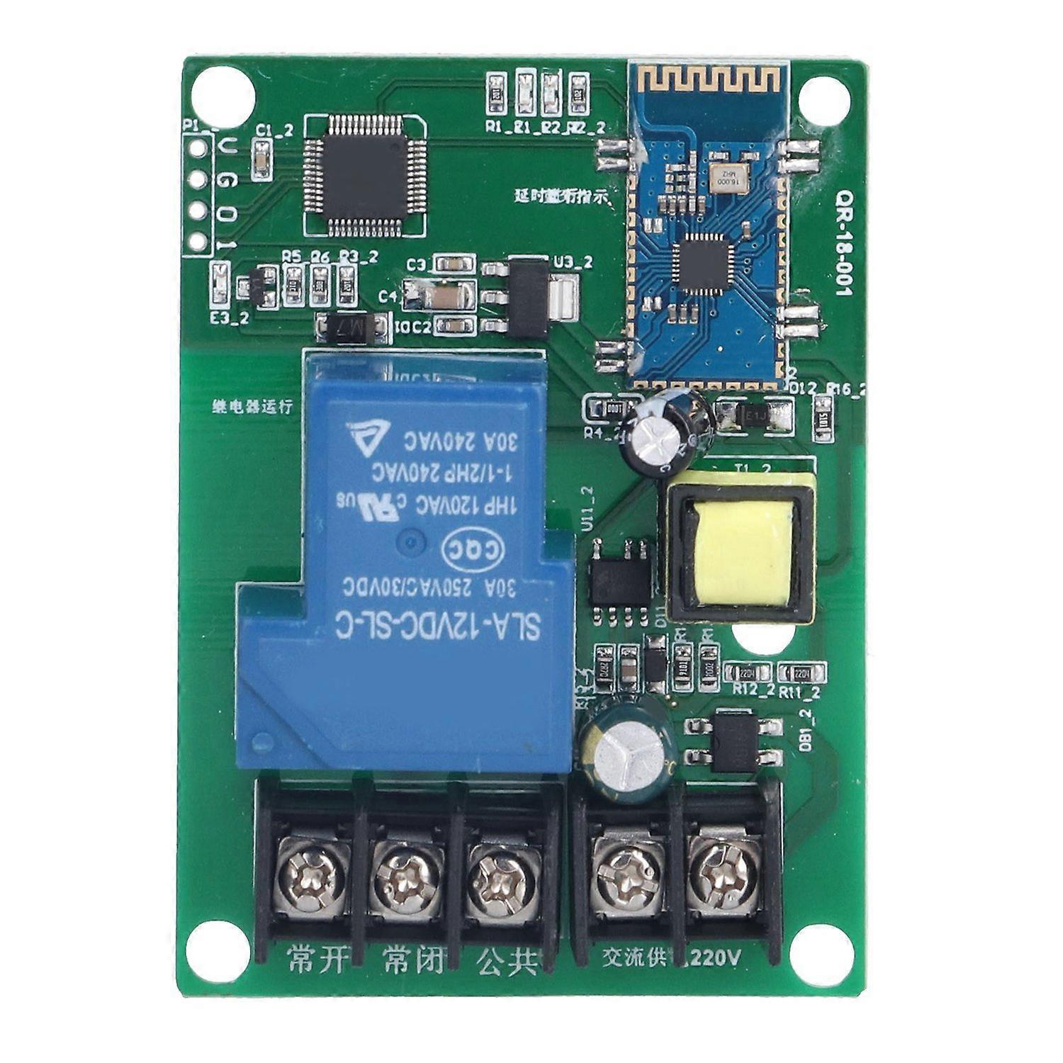 Bluetooth-relaismodul Mit Einem Kanal, 1-kanal-relaisschalter Für Drahtlose Fernbedienung, 110–250 V Wechselstrom