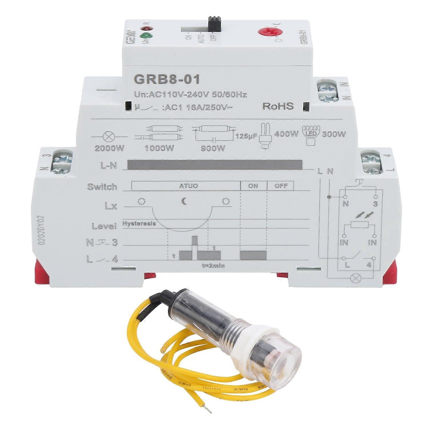 Relais-lichtsteuerungs-verzögerungsrelais-schalter-überlastschutzelement Grb8 01 Ac 110v 240v