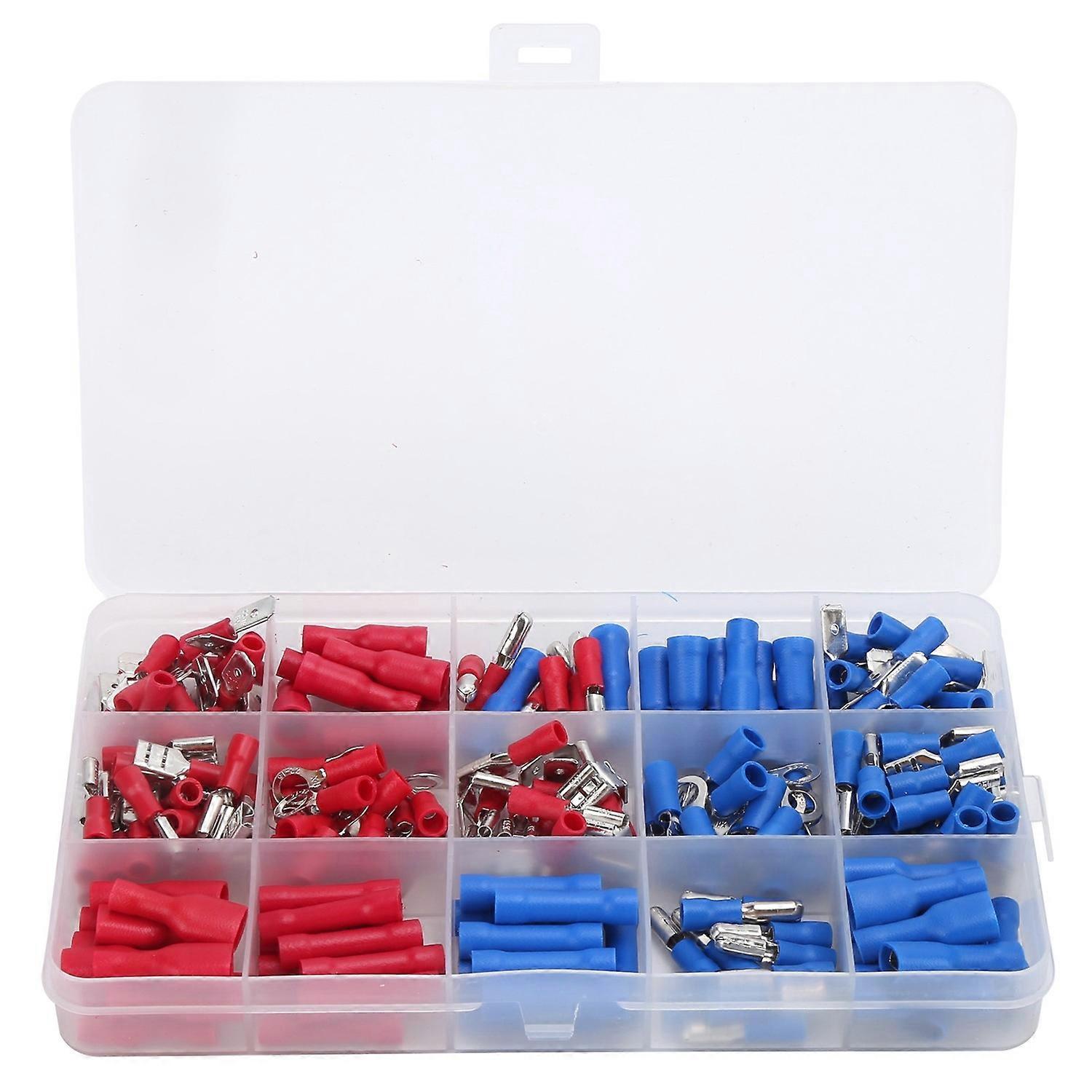 200-teiliges Set Ring-crimpverbinder, Kaltgepresst, Isoliert, Elektrische Stoßverbinder