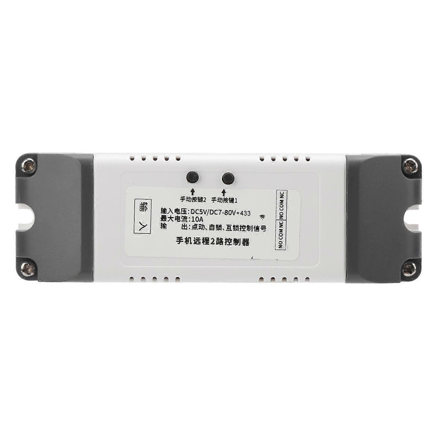 Wlan-relais-schaltmodul, 2-kanal-smart-fernbedienungs-sprachsteuerungsplatine, Dc 5 V / Dc 7–80 V, 10 A