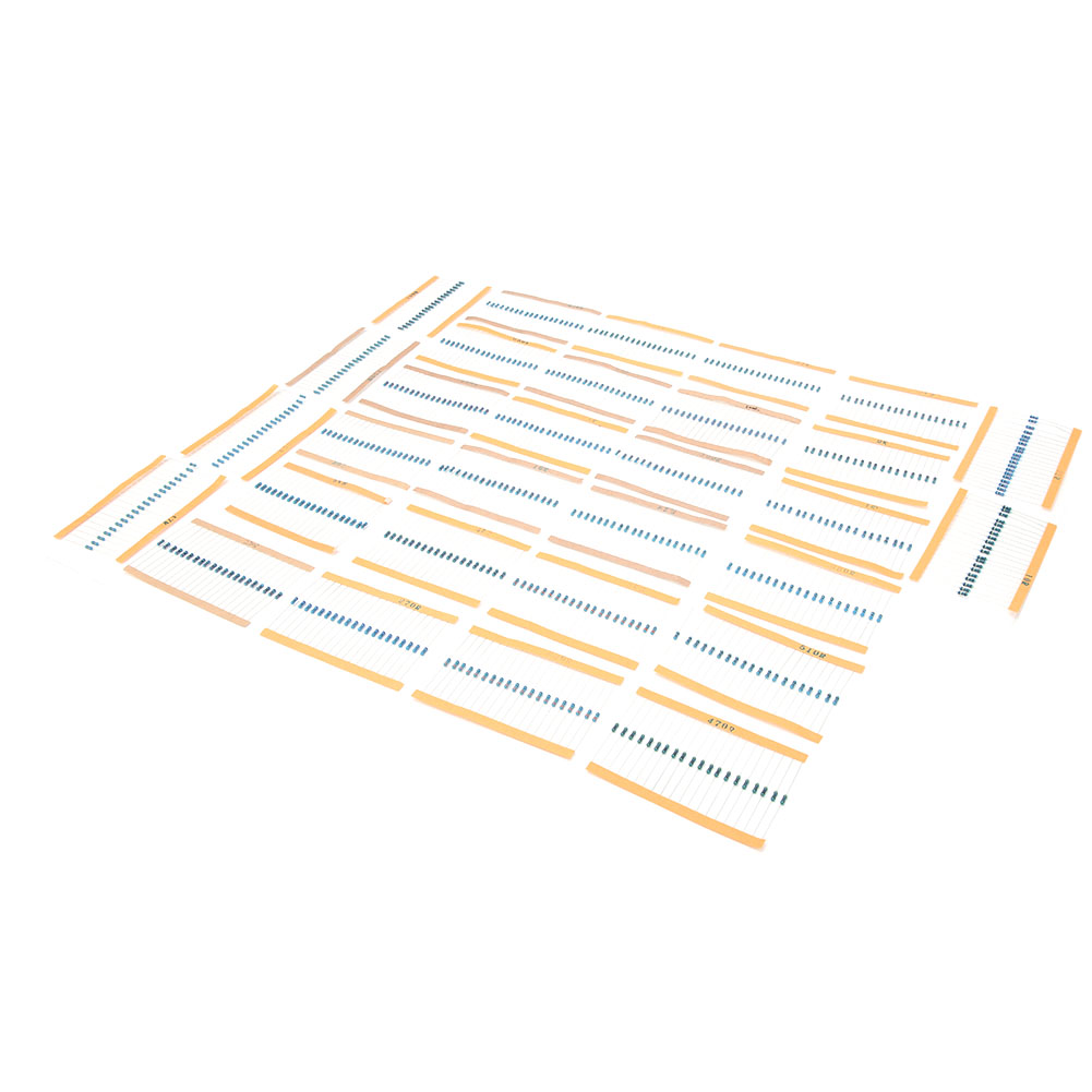 600 Stück 1/4w Fünffarben-ring-metallfilmwiderstandsset Mit 1% Genauigkeit Für 30 Werte