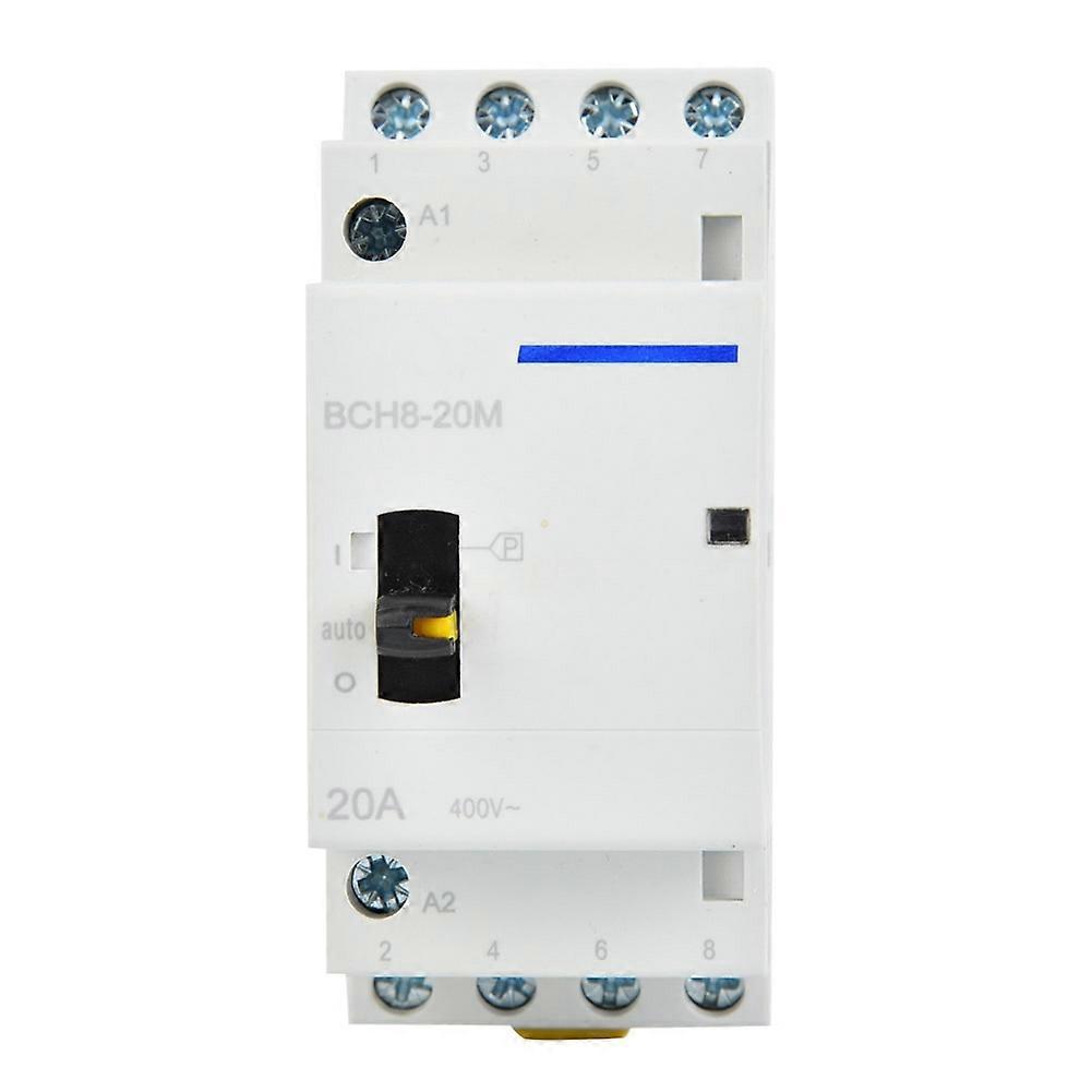 Bch8-20m Haushalts-wechselstromschütz 24 V 20 A 4-polig Din-schienen-schütz Mit Handschalter (4 Nc)