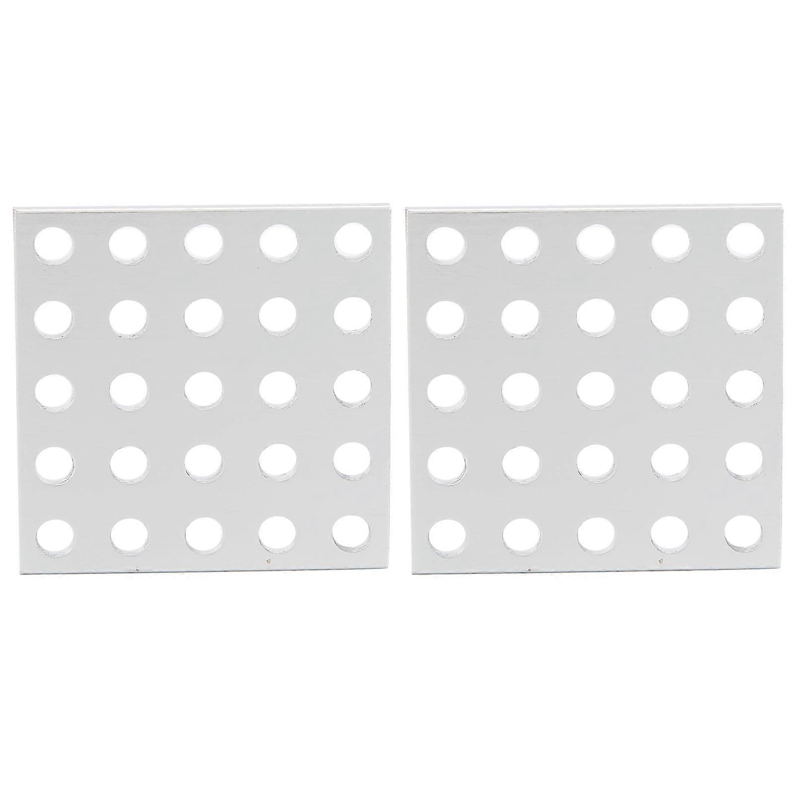 2 Stück Aluminium-gitterplatten, Maschenpaneele, Industrieteile 3116‐0040‐0040, 5 X 5 Löcher
