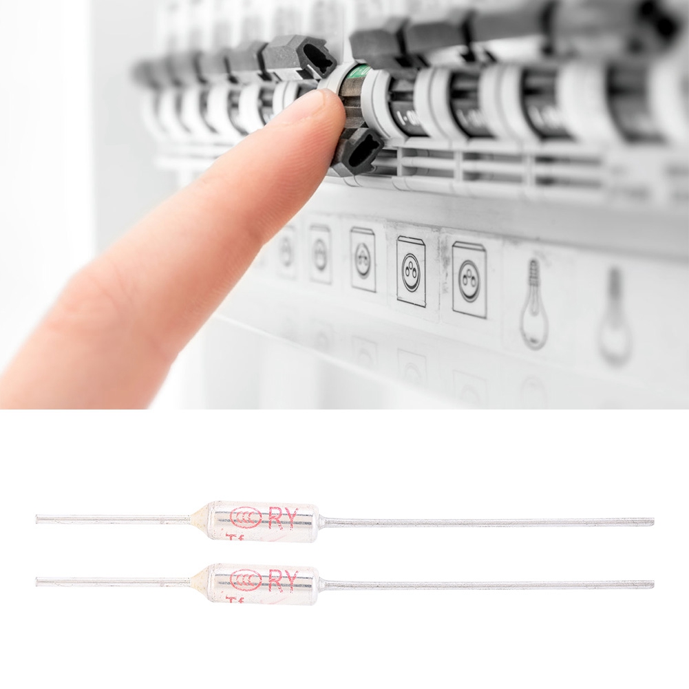 10 Stück Thermosicherungen Mit Metallgehäuse, Abschaltspannung 250 V Ac, 10 A, Temperaturbereich Tf 72–250 °c, 77 °c