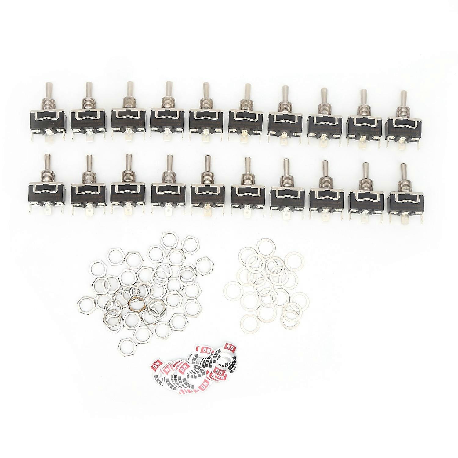 20 Stück Berm Kippschalter Mit Led-beleuchtung, 3-stufig, 3-polig, Ein/aus/ein, 15 A, 250 V Ac