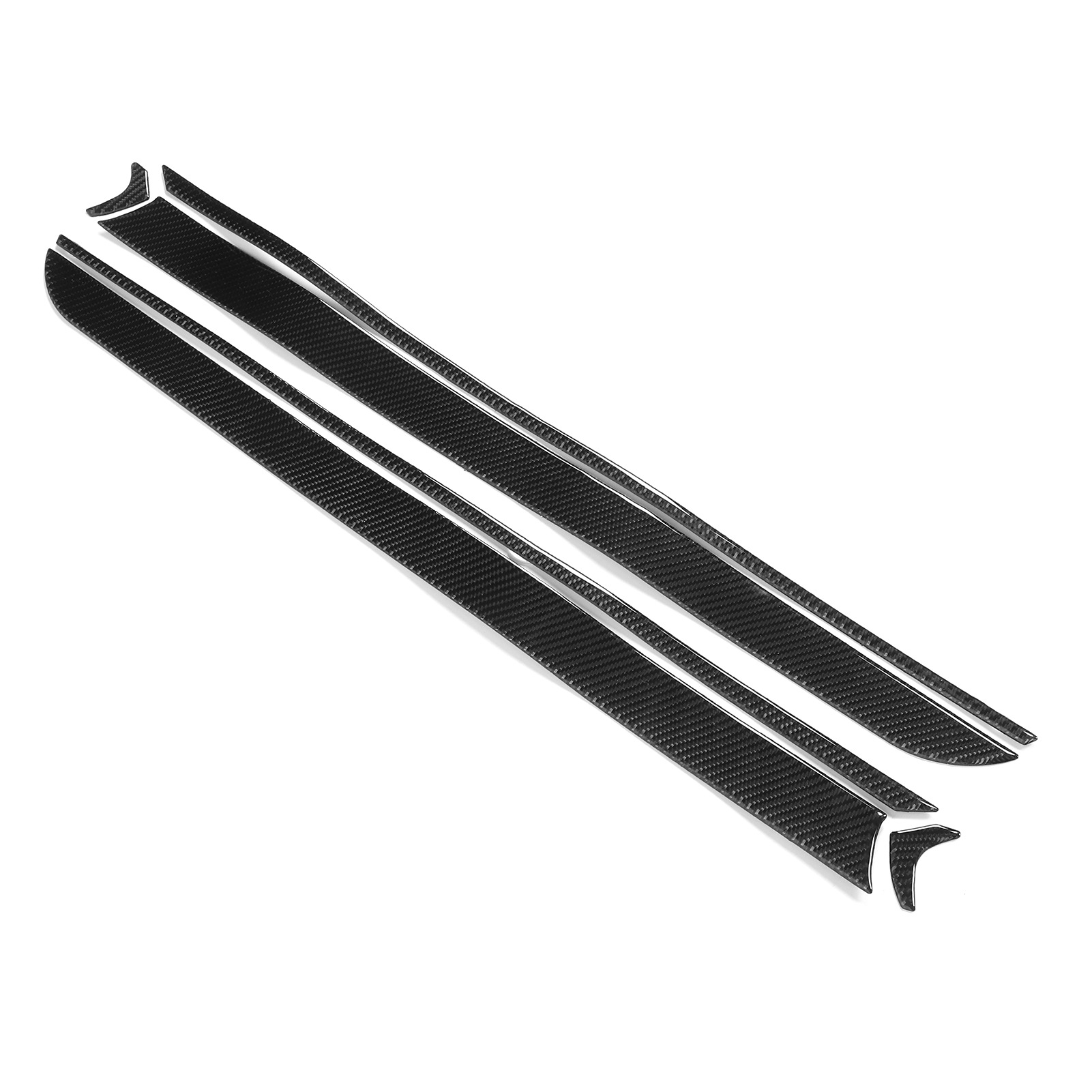 6-teiliges Türverkleidungs-zierleisten-set Aus Kohlefaser, Passend Für Mitsubishi Lancer 2008–2016