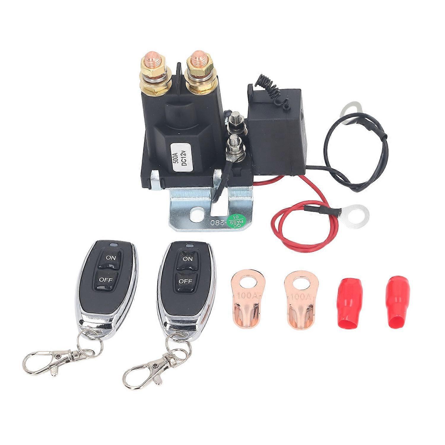Drahtloser Relais-schalter Mit Leckstromschutz, Multifunktionaler Drahtloser Fernbedienungsschalter Mit 2 Controllern, 12 V, 500