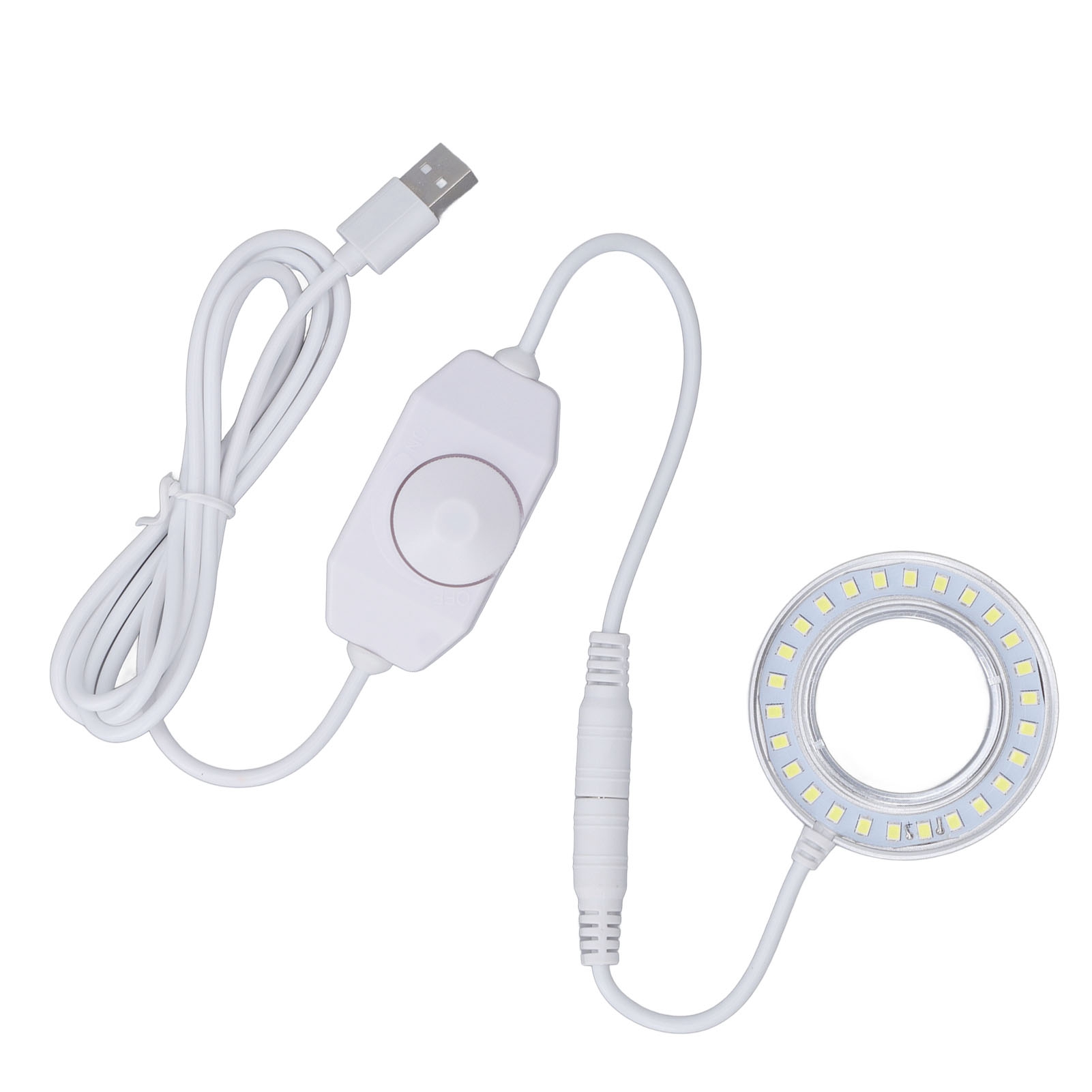 Mikroskop-beleuchtungslampe Mit Spiralschnalle, Einstellbarer Helligkeit, Led-ringlicht Mit Regler