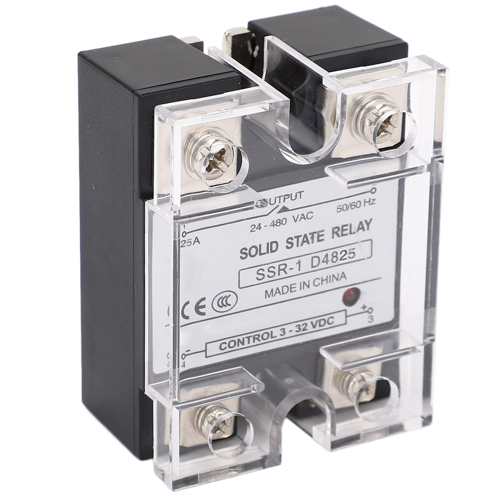 Dc/ac-halbleiterrelais, Schnellschalter, Vibrationsfest, Flammhemmend, Ssr-modul, 25 A, 24–480 V Ac