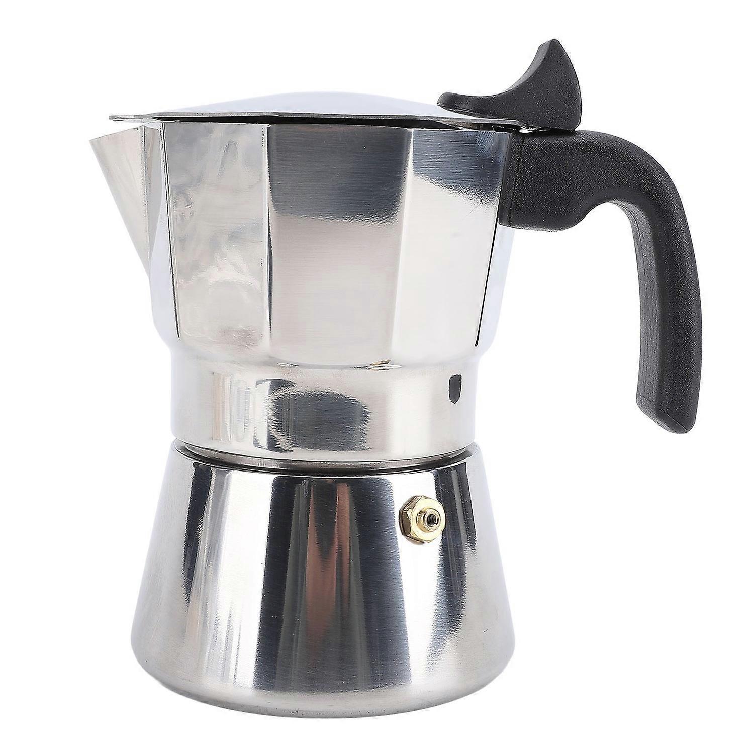 Edelstahl-kaffeemaschine Für Den Herd, Achteckig, Gleichmäßige Wärmeverteilung, Kanne Für Den Herd, Sil