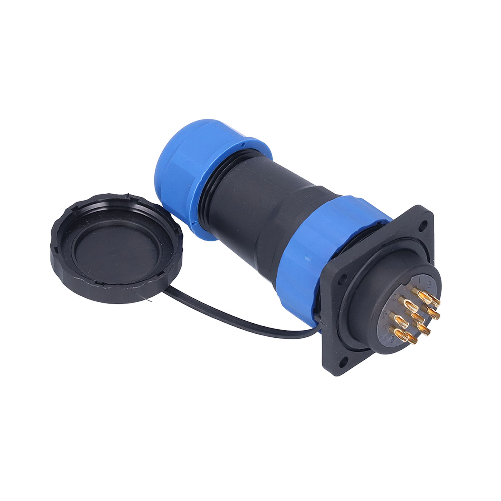 Ip68 Wasserdichter Stromanschluss, Stecker/buchse, Quadratisch, 4-polig, Luftfahrtstecker, 380 V, 10 A, Sp289-pin