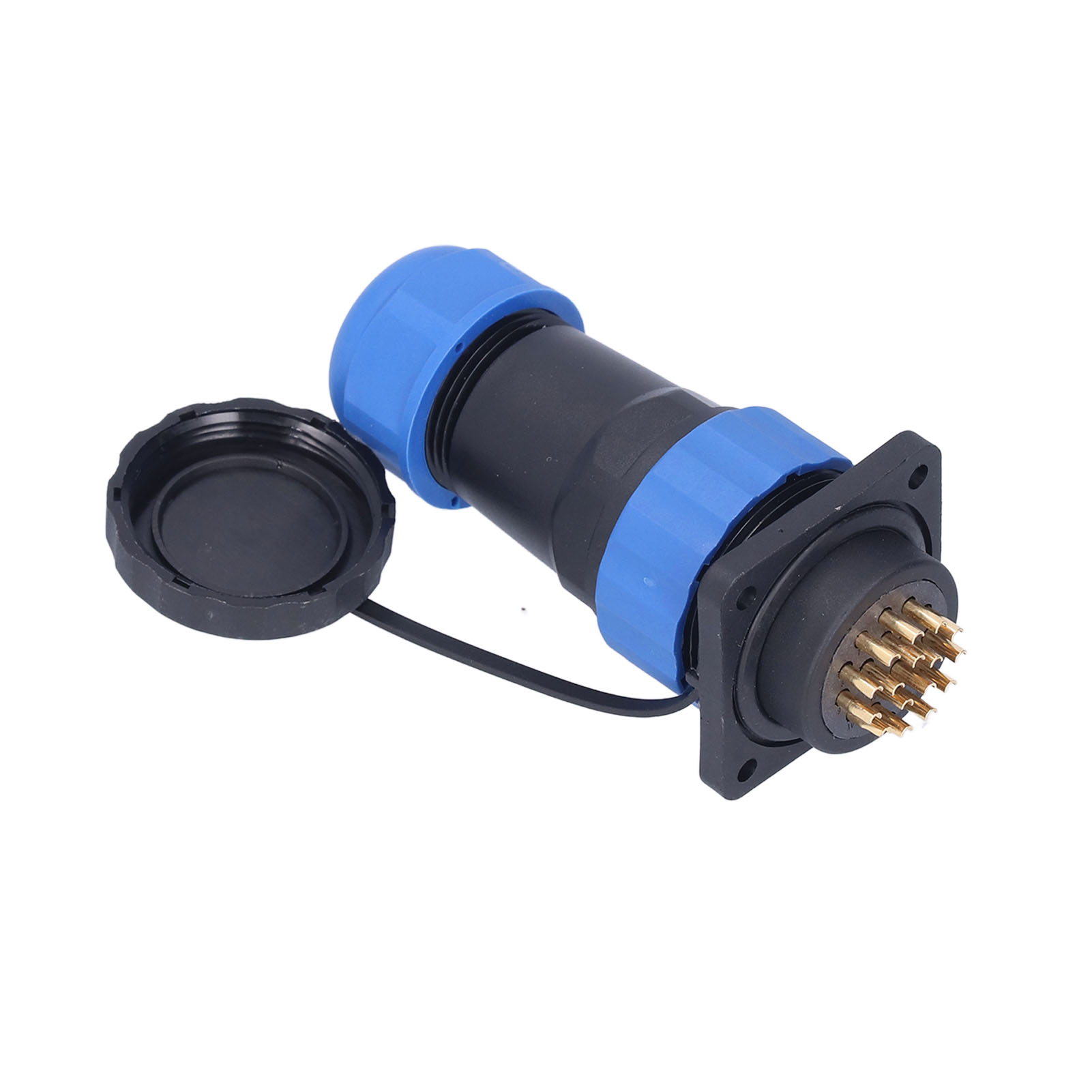 Ip68 Wasserdichter Stromanschluss, Stecker/buchse, Quadratisch, 4-polig, Luftfahrtstandard, 380 V, 10 A, Sp2816-pin