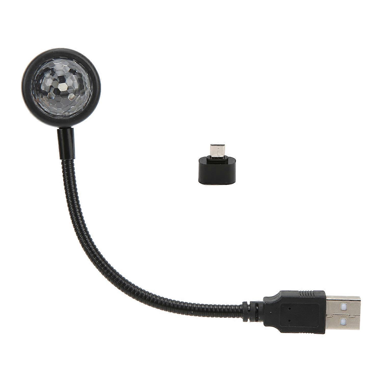 Usb-sternenprojektor-nachtlicht Mit Led-beleuchtung, Sprachsteuerung, 360°-drehung, Romantisch Und Tragbar Fürs Auto
