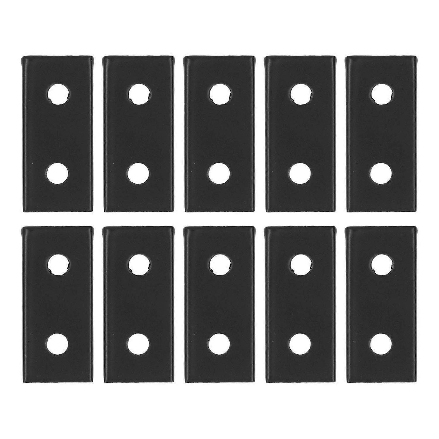 10 Stück Flache Befestigungsplatten Aus Aluminiumlegierung Mit 2 Löchern, Rostfrei, Korrosionsbeständig, Metall-befestigungswinkelverbinder