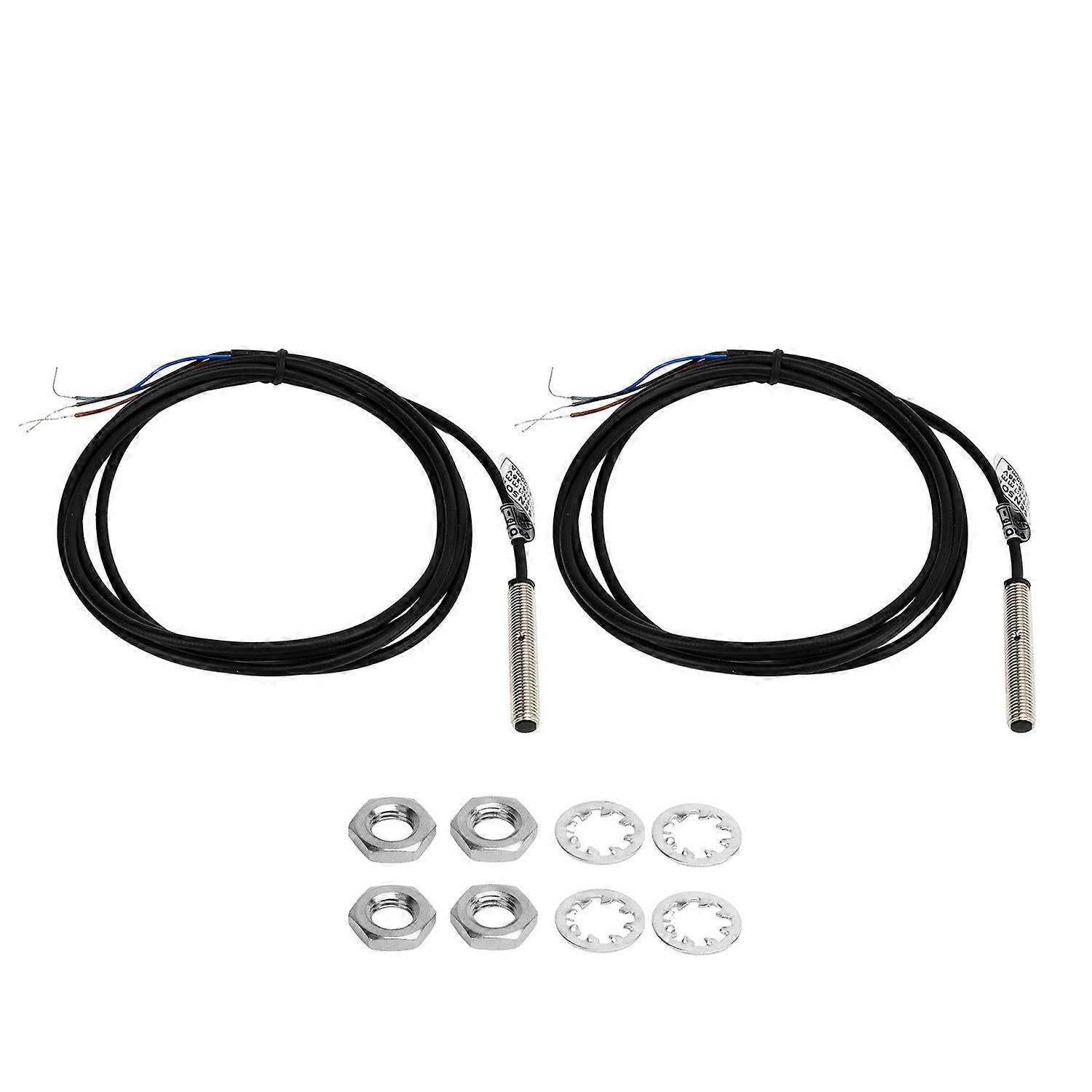 2er-set Näherungssensor-schalter, Wasserdicht, Npn, Dc, 3-adrig, Normalerweise Offen (no), 6–36 V Dc, 1 Mm