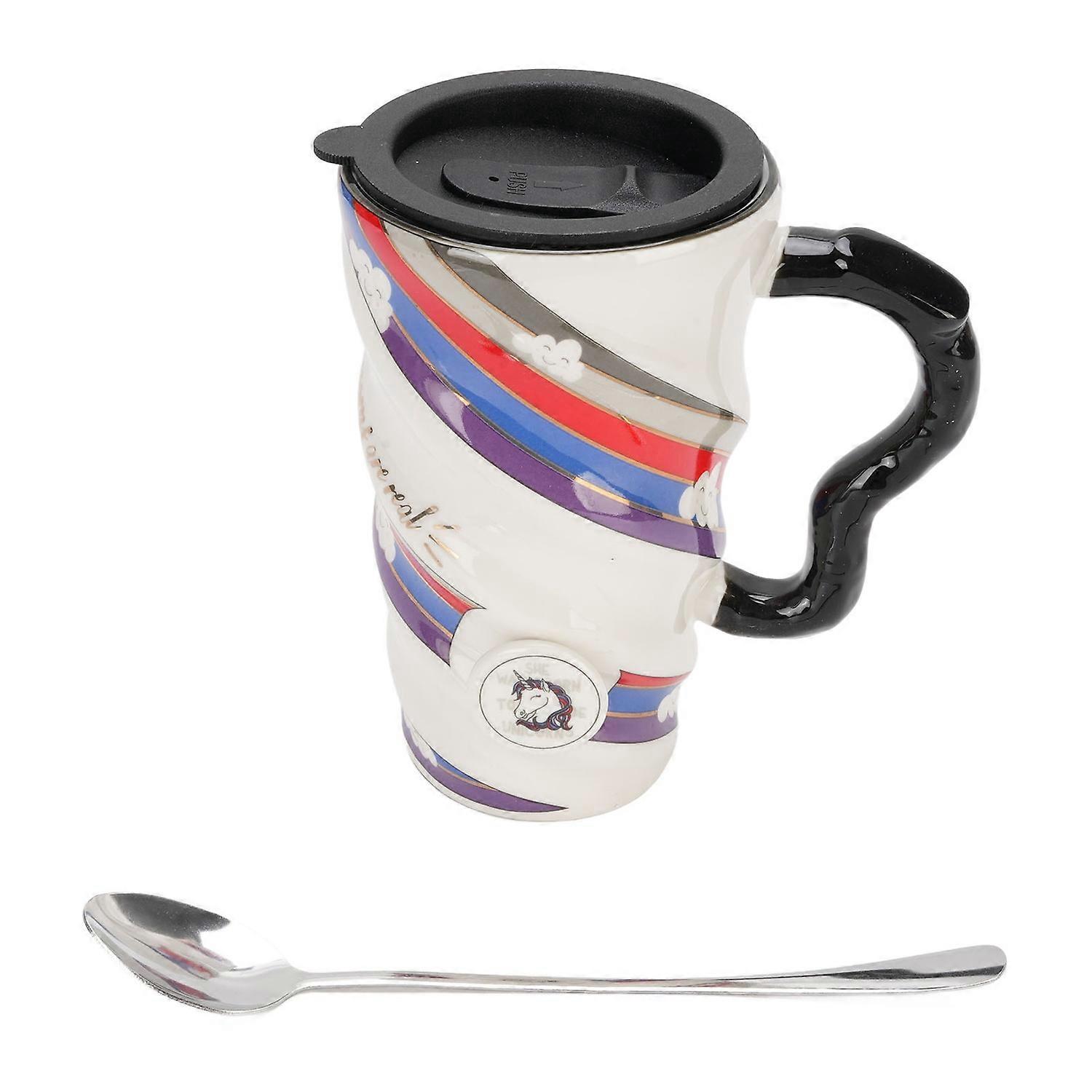 Großer Keramik-kaffeebecher (520 Ml) Mit Deckel – Innovativ Und Einzigartig Für Zuhause Und Unterwegs