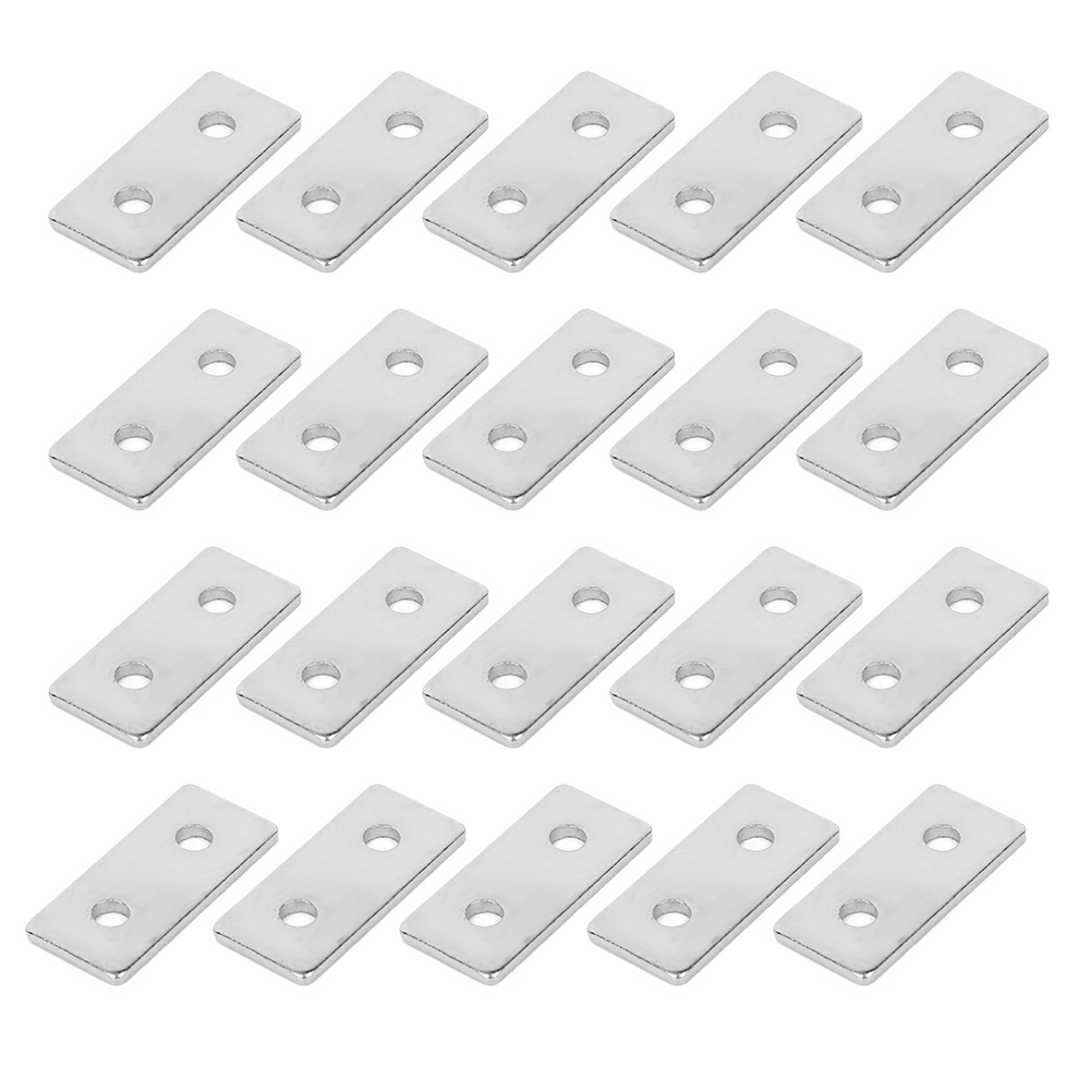 20 Stück Flache Reparaturplatten Aus Kohlenstoffstahl, Befestigungsverbinder Für Aluminiumprofile 1840