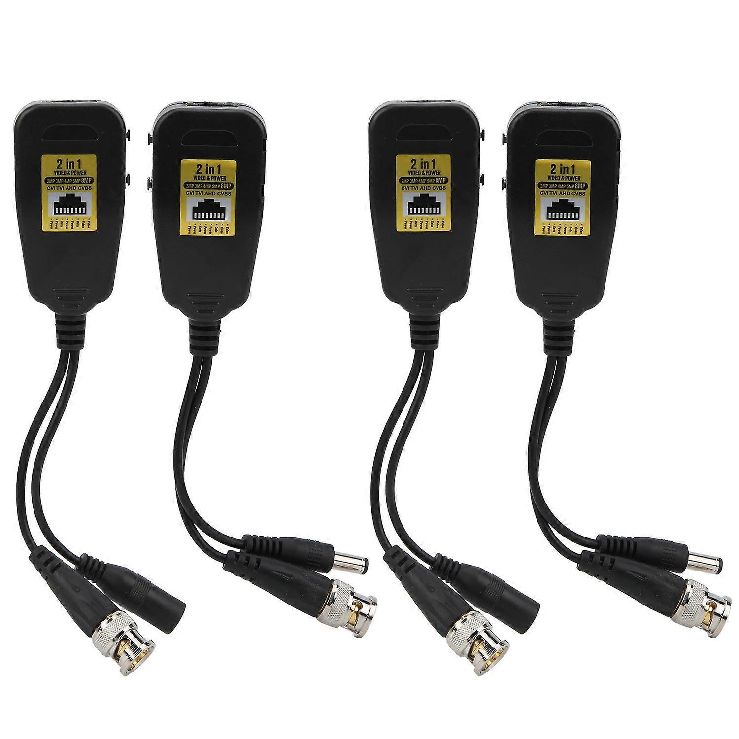4 Stück Hd-video-transmitter Mit Blitzschutz Und Power-balun Rj45 2in1hdcvi/tvi/ahd/cvbs 28mp