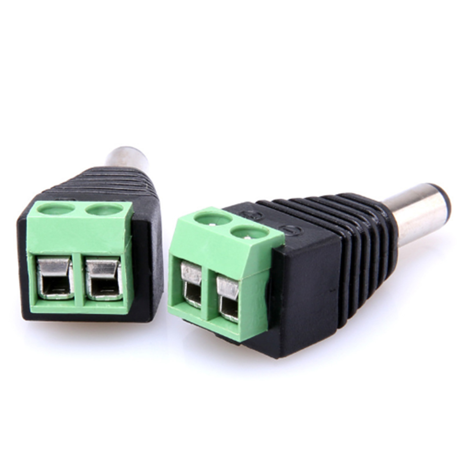 10 Stück Dc-stromanschlussstecker (männlich) Adapter Zum Kostenlosen Anlöten Für Cctv-kameras Mit Led-überwachung (12 V, 2,1 Mm)