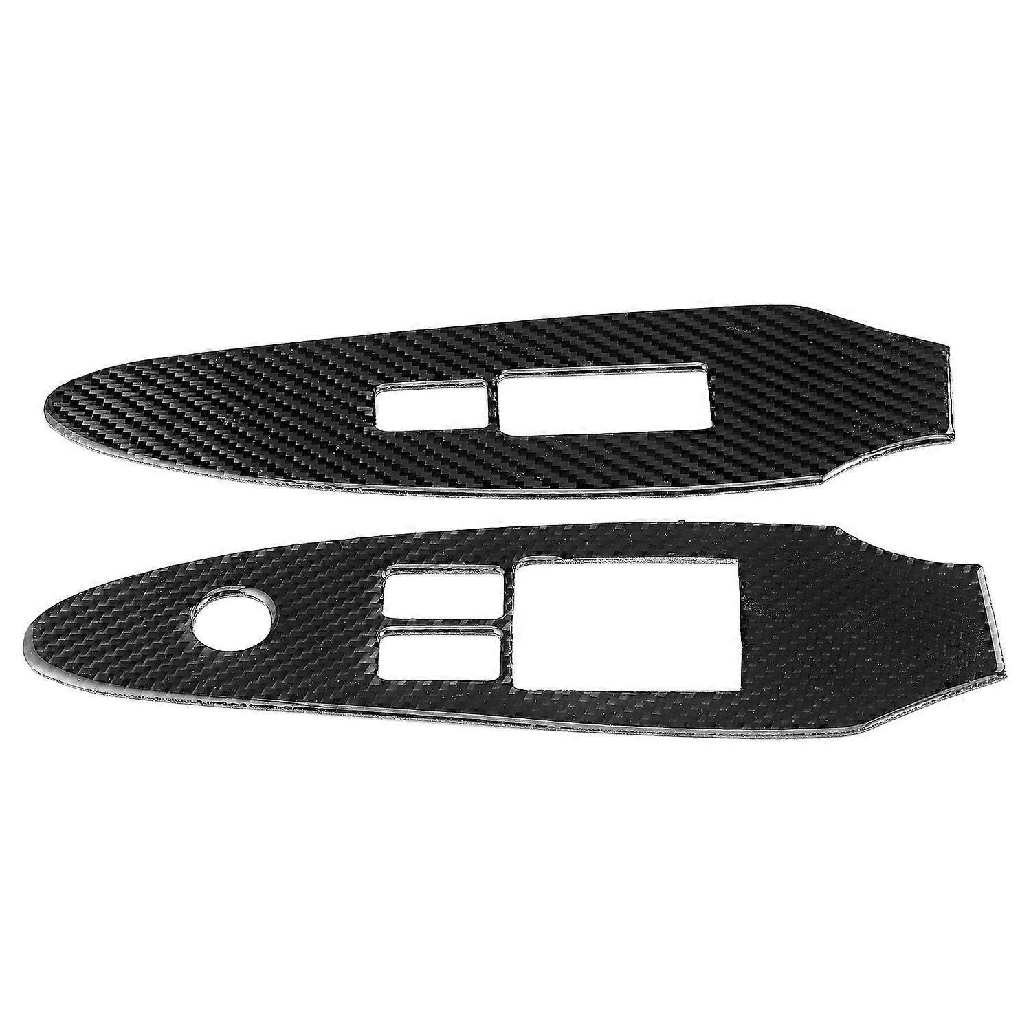 Stück Abdeckungen Und Rahmen Für Fensterheberschalter Aus Kohlefaser, Passend Für Nissan 370z Z34 2009–2020, Linkslenker