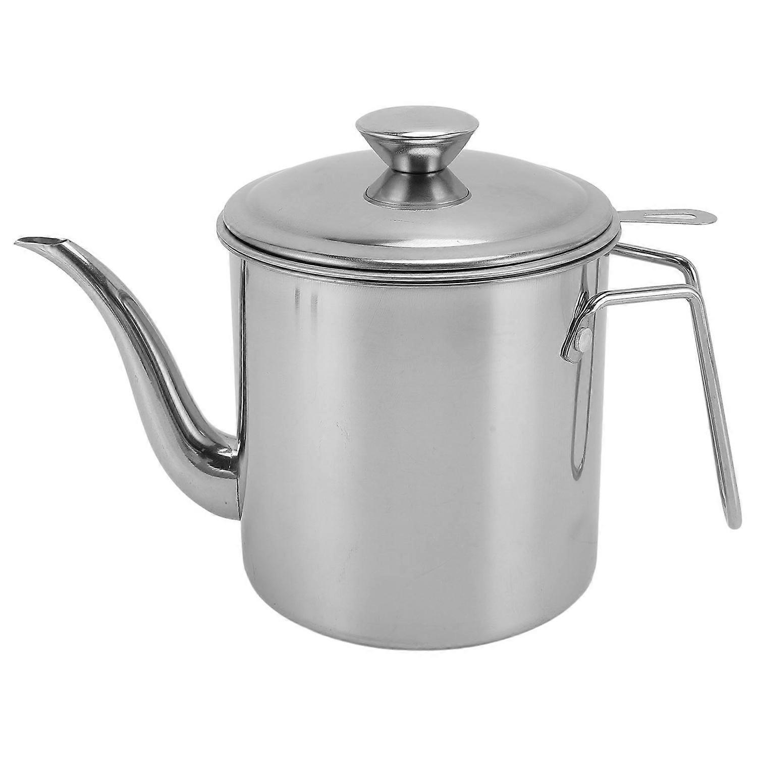 Speckfettbehälter Mit Sieb, 1,4 L, Edelstahl, Ölbehälter, Fettkanne Mit Staubschutz