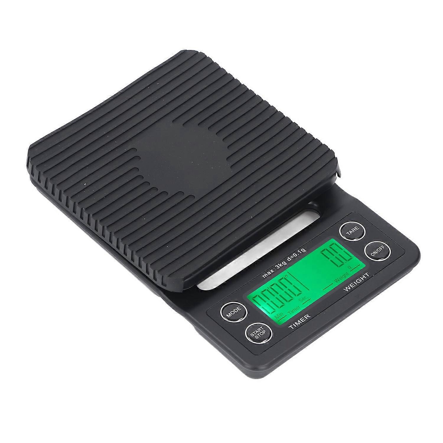 Kaffeewaage Mit Timer, 3 Kg Messbereich, 0,1 G Genauigkeit, Multifunktionale Küchenwaage Für Zuhause, Geschäft Und Reisen