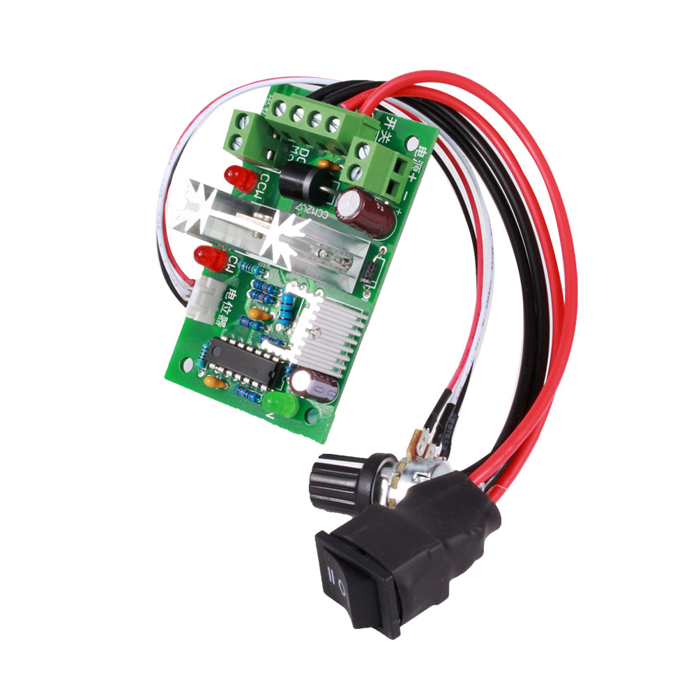 Drehzahlregler Für 10v, 12v, 24v, 30v Gleichstrommotoren Mit Pwm-steuerung Und Wendeschalter (120w)