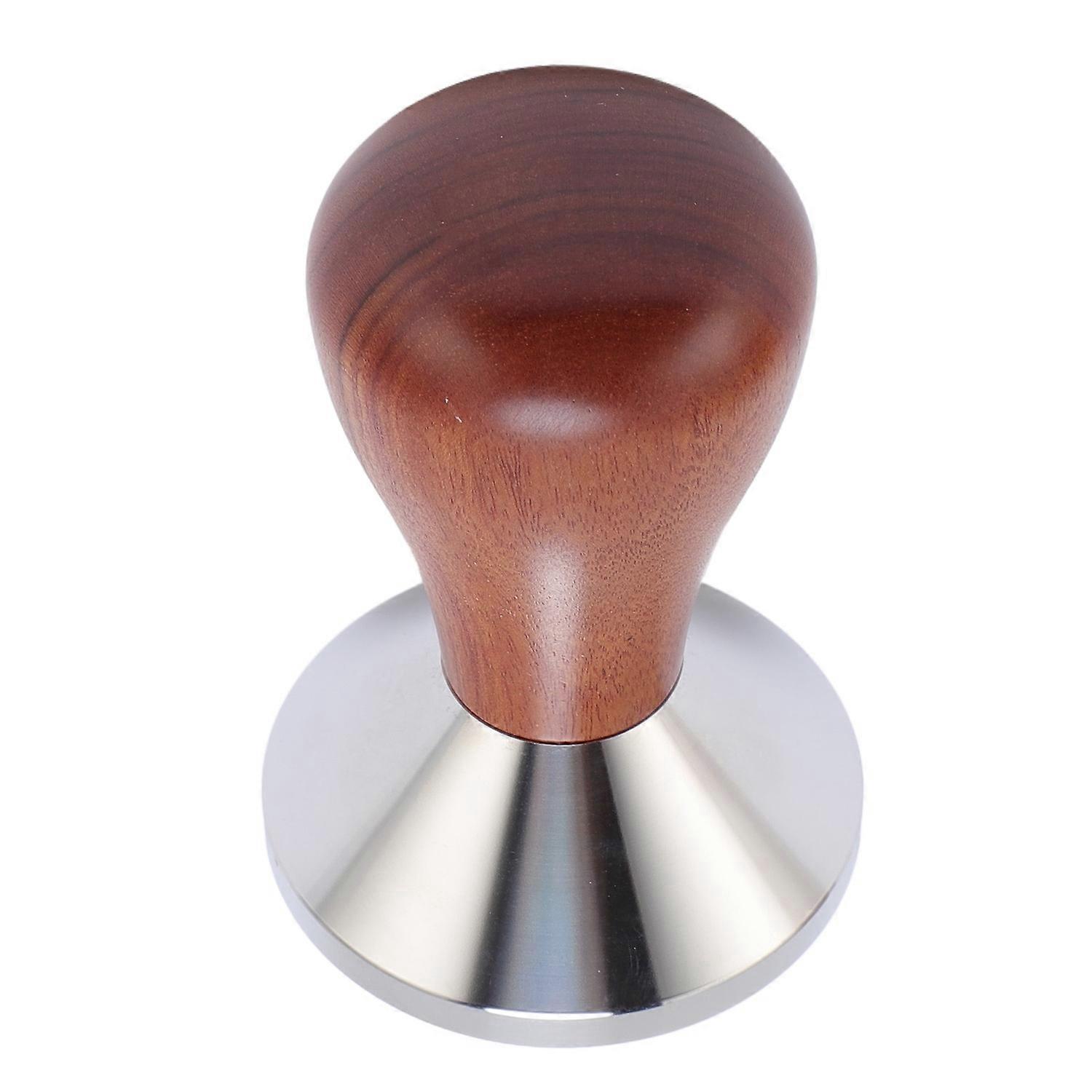 Kaffeestampfer Mit Ergonomischem Holzgriff, Leicht Zu Reinigen, Gewindesockel Aus Edelstahl 304, Kaffeepulverbehälter