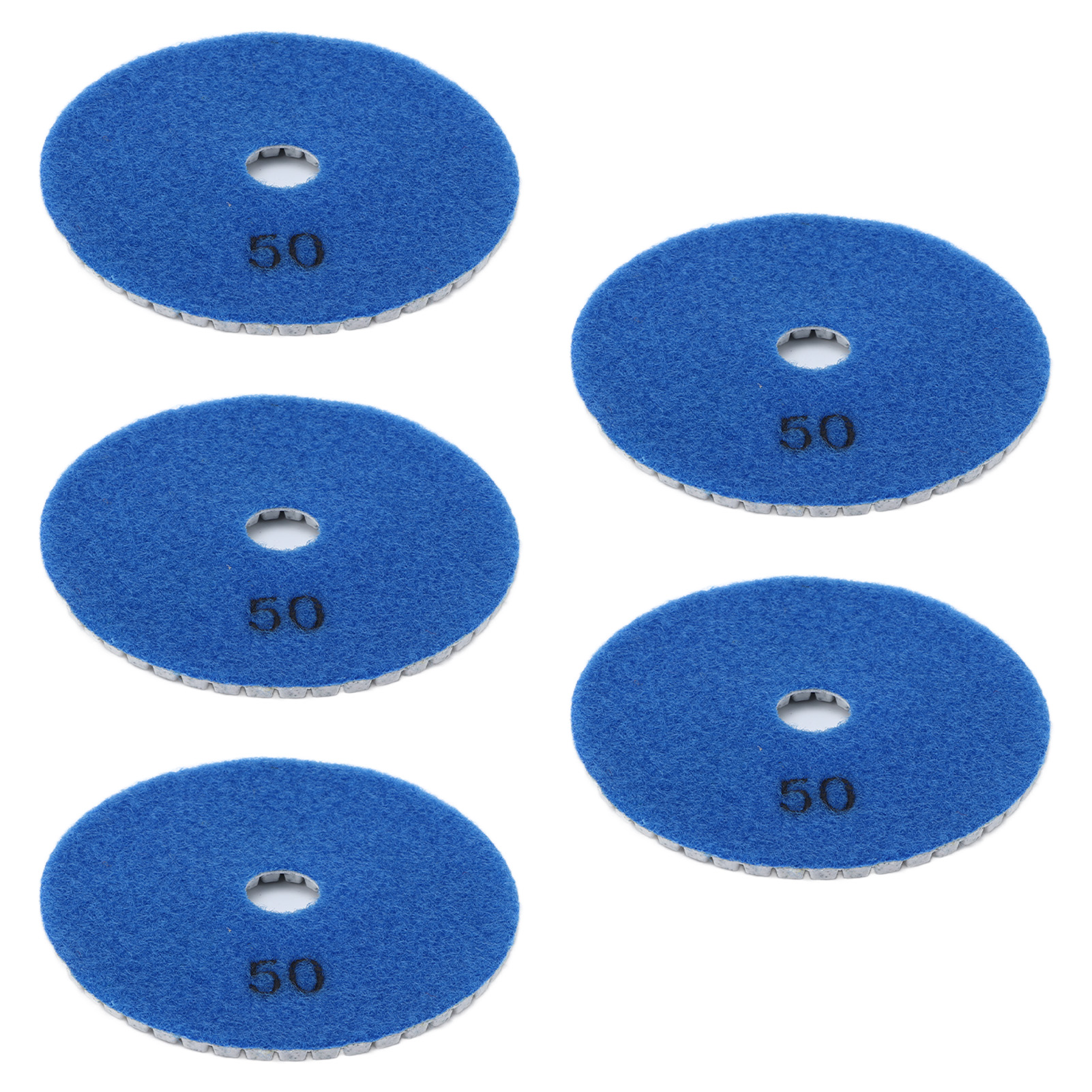 5-teiliges Set Mit 4-zoll-diamant-nasspolierpads, Weichen Schleifscheiben Für Marmor, Granit Und Keramik, 50 Körnungen