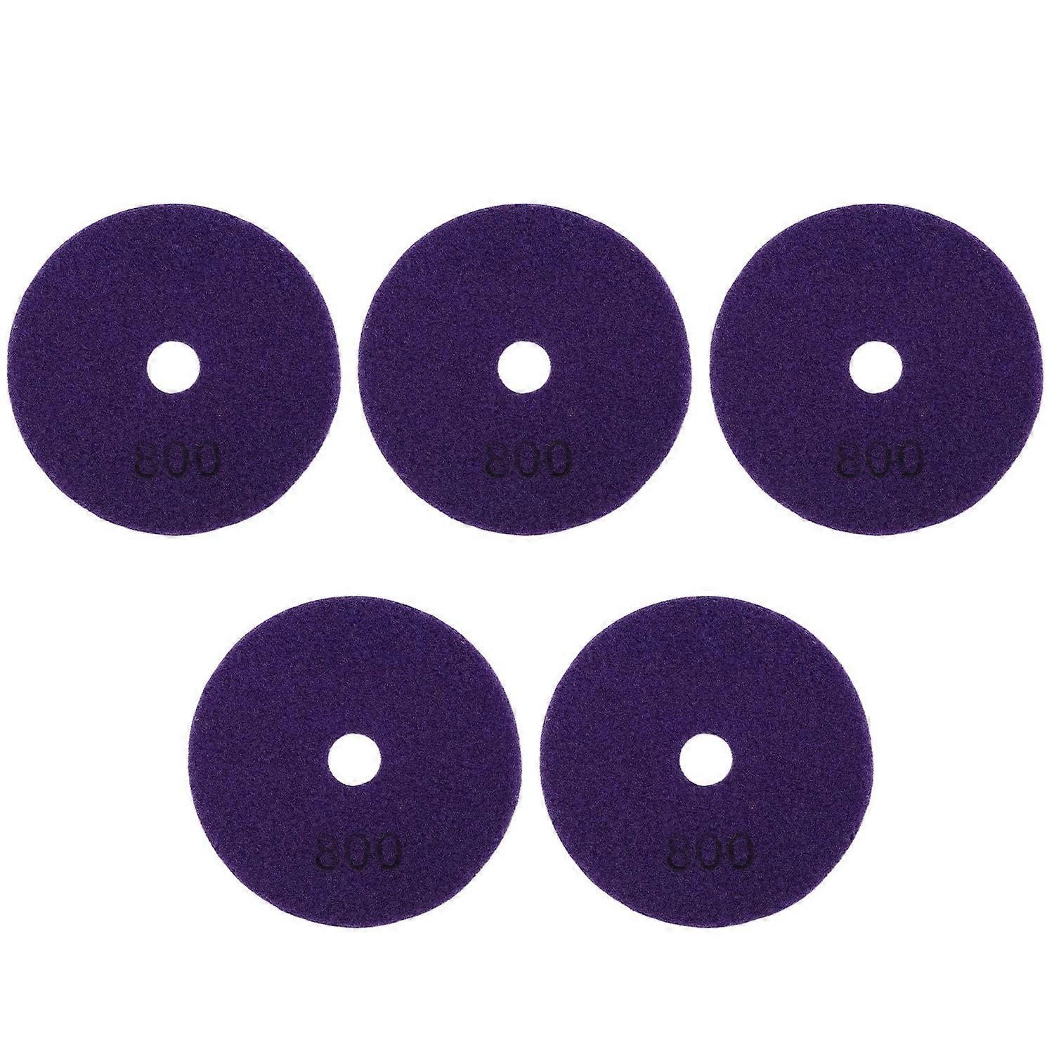 5-teiliges Set Mit 4-zoll-diamant-nasspolierpads, Weichen Schleifscheiben Für Marmor, Granit Und Keramik, Körnung 800