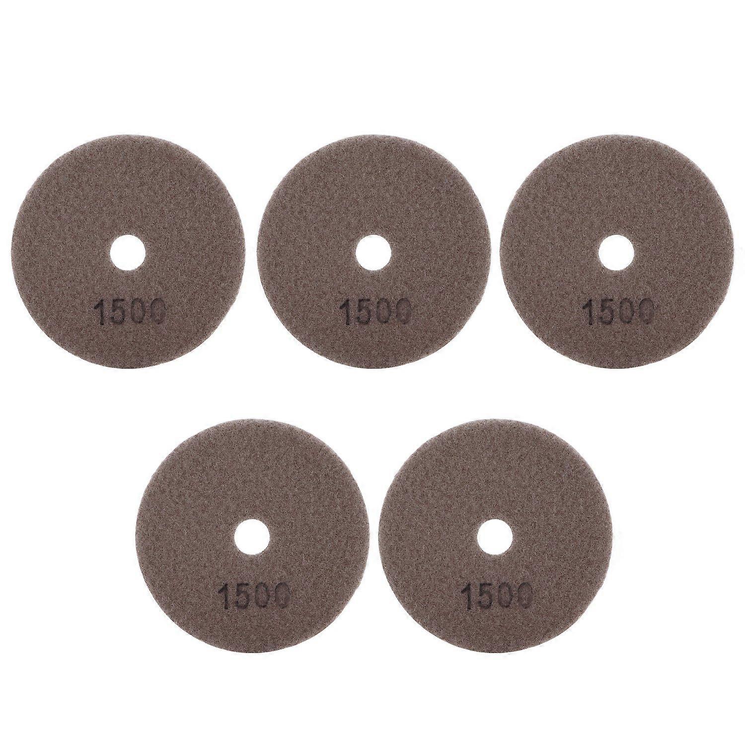 5-teiliges Set Mit 4-zoll-diamant-nasspolierpads, Weichen Schleifscheiben Für Marmor, Granit Und Keramik, Körnung 1500